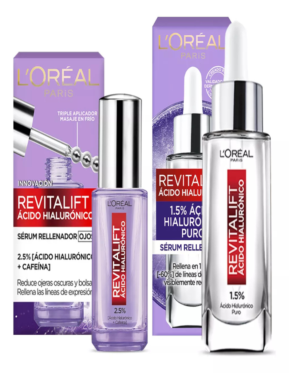 Foto 3 pulgar | Kit L'oréal Paris Revitalift Ácido Hialurónico + Termo De Agua De Regalo Güish