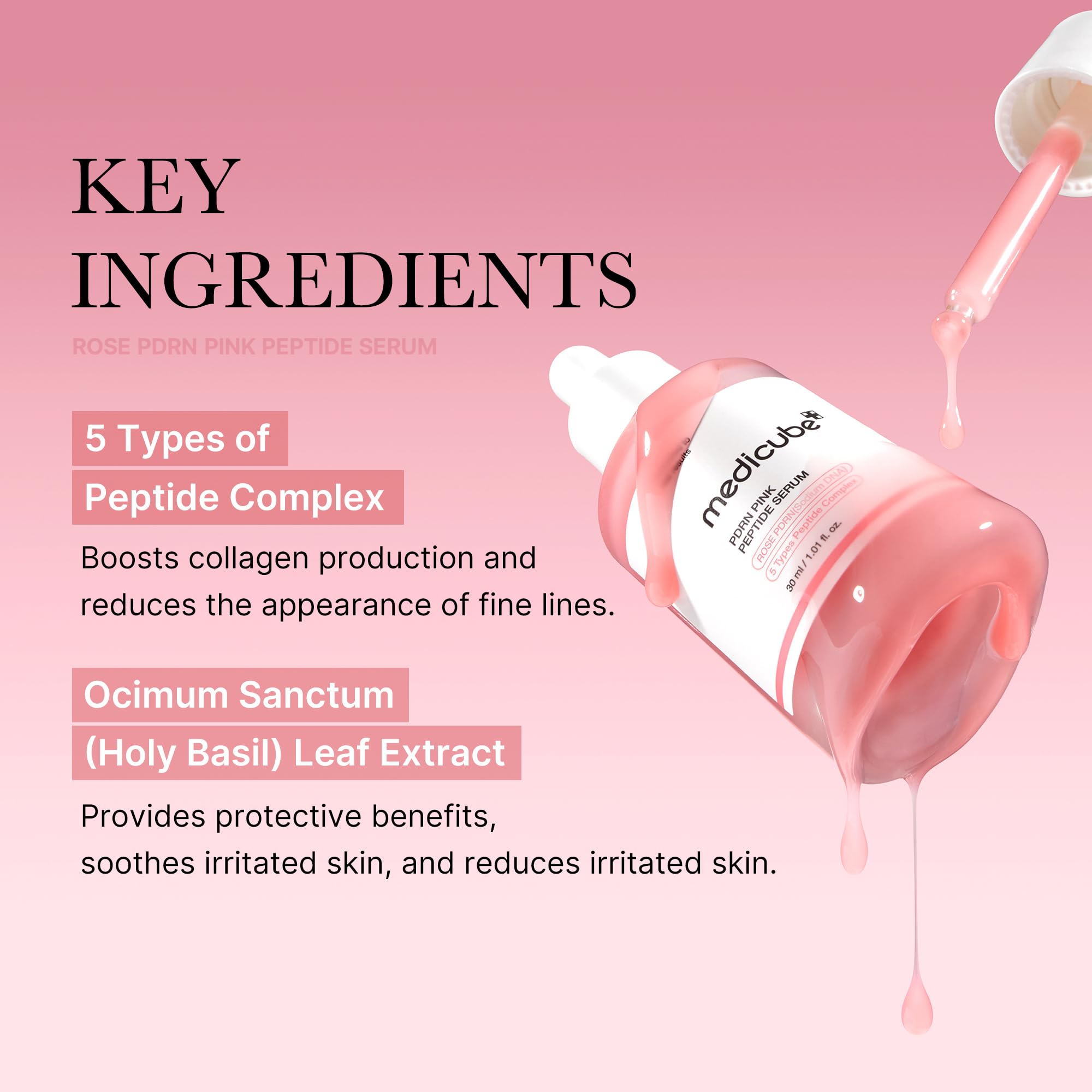 Foto 6 pulgar | Serum Medicube Rose Pdrn Pdrn Pink Peptide Para El Cuidado De La Piel Vegano, 30 Ml - Venta Internacional.