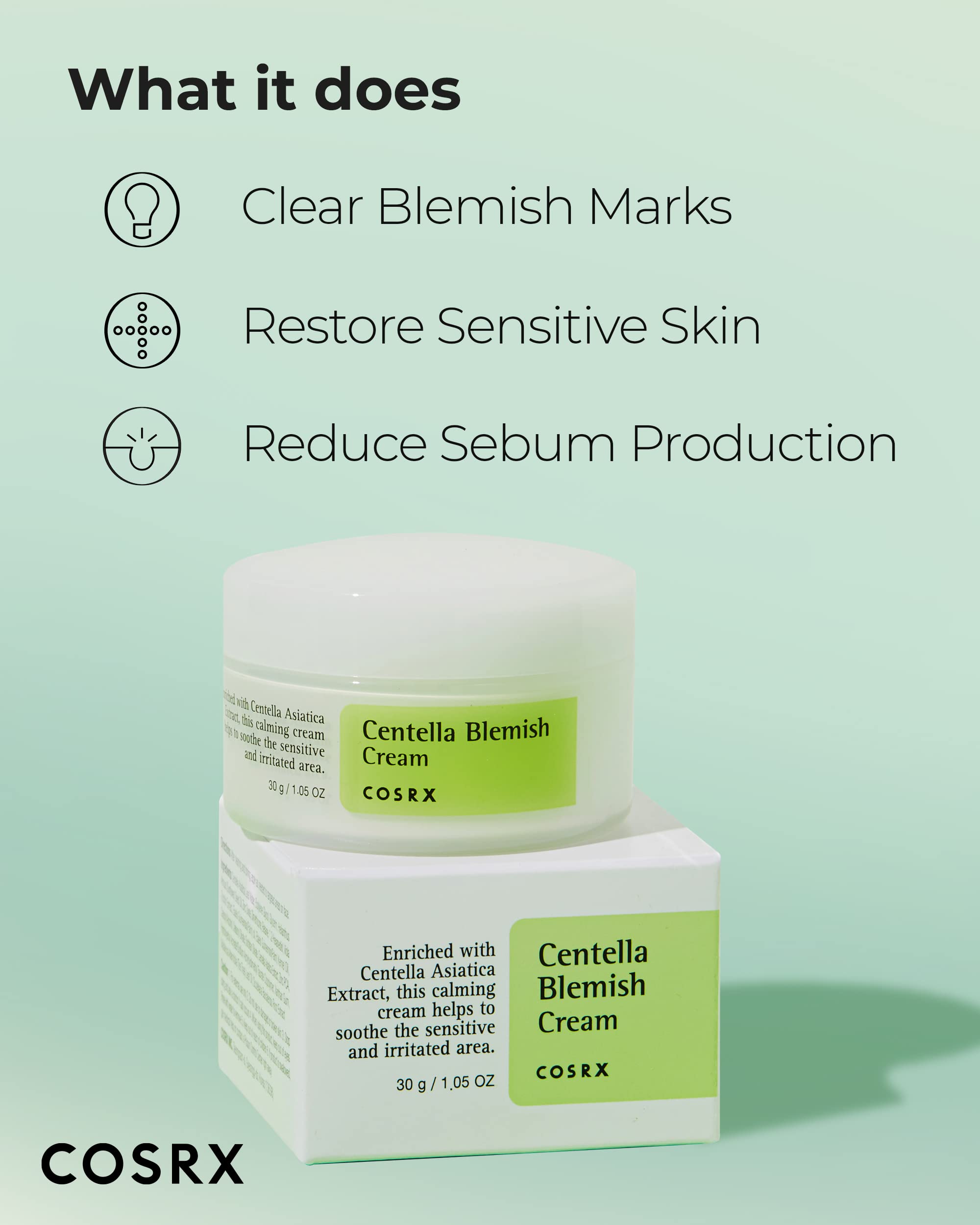 Foto 4 pulgar | Crema Cosrx Centella Blemish De 30 Ml, Vegana, Sin Parabenos - Venta Internacional.