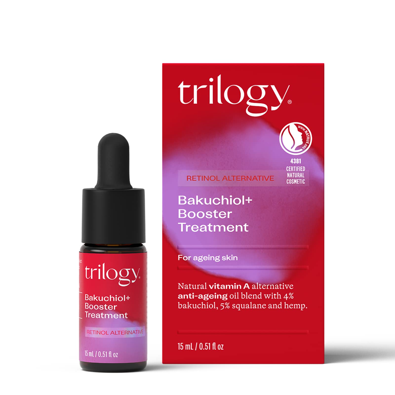 Treatment Trilogy Bakuchiol+ Booster, 15 Ml, Retinol Natural - Venta Internacional.