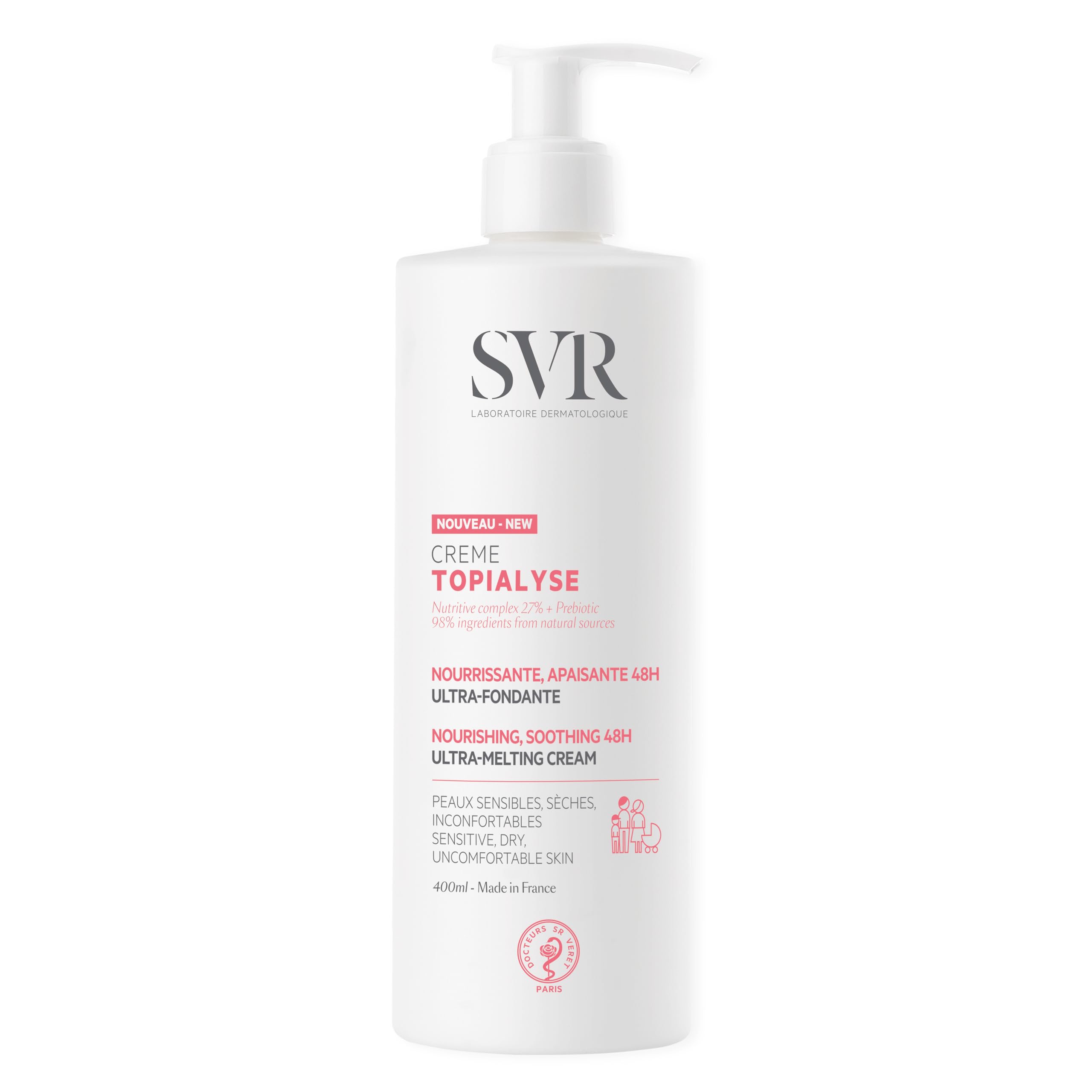 Crema Svr Topialyse Nutritiva Y Calmante Para Rostro Y Cuerpo 400 Ml - Venta Internacional.