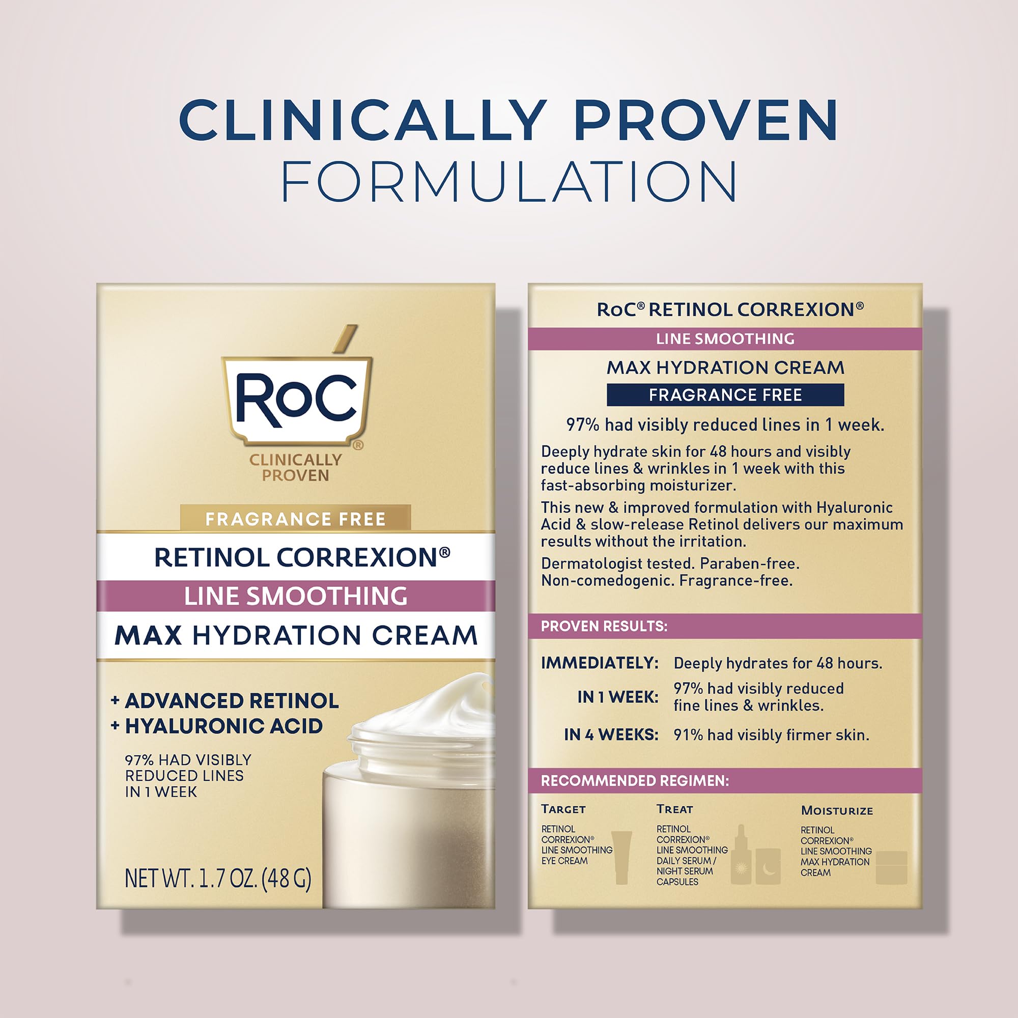 Foto 3 pulgar | Crema Hidratante Roc Retinol Correxion Max Hydration 50 Ml Antienvejecimiento - Venta Internacional.