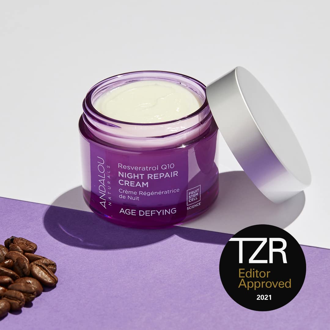 Foto 7 pulgar | Crema Reparadora Nocturna Andalou Naturals Resveratrol Q10 50 Ml - Venta Internacional.