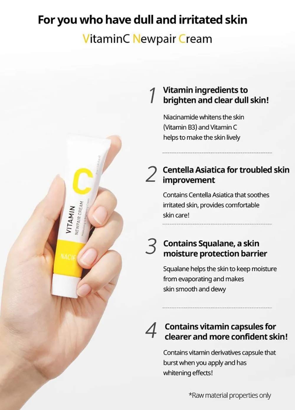 Foto 4 pulgar | Crema Hidratante Nacific Vitamin C Newpair De 15 Ml Para Piel Seca - Venta Internacional.