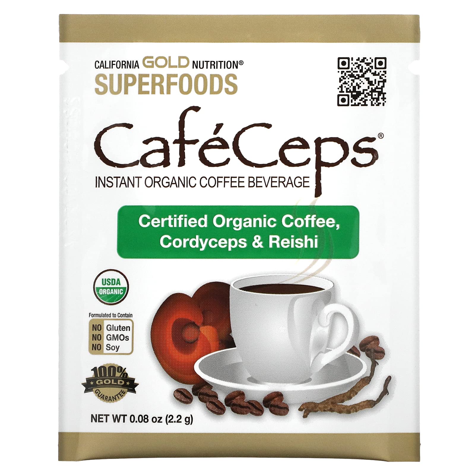 Foto 4 pulgar | Café California Gold Nutrition Cafeceps Con Cordyceps, 2,2 G - Venta Internacional.