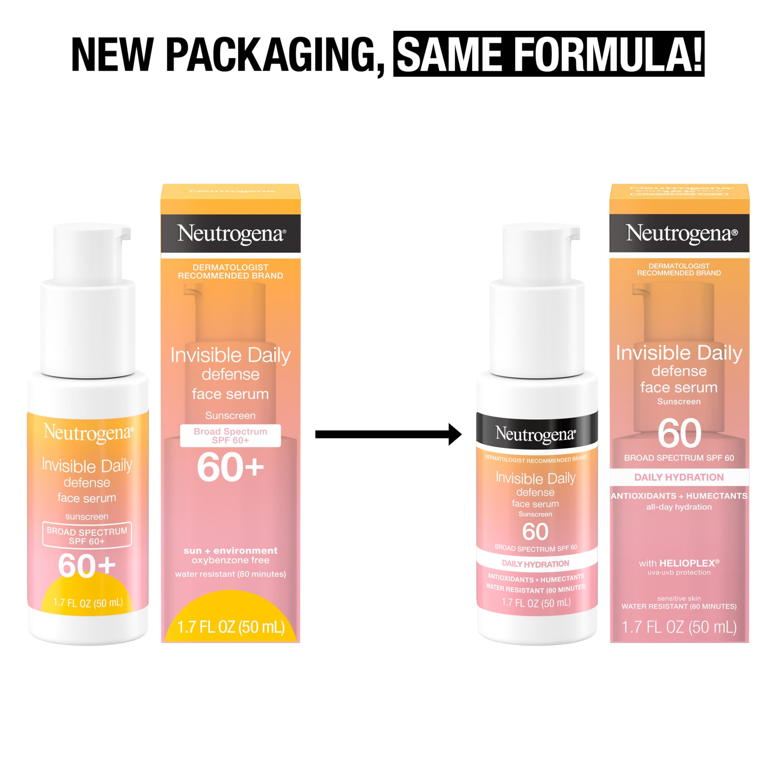 Foto 3 pulgar | Protector Solar Neutrogena Invisible Daily Defense Spf 60 50 Ml - Venta Internacional.