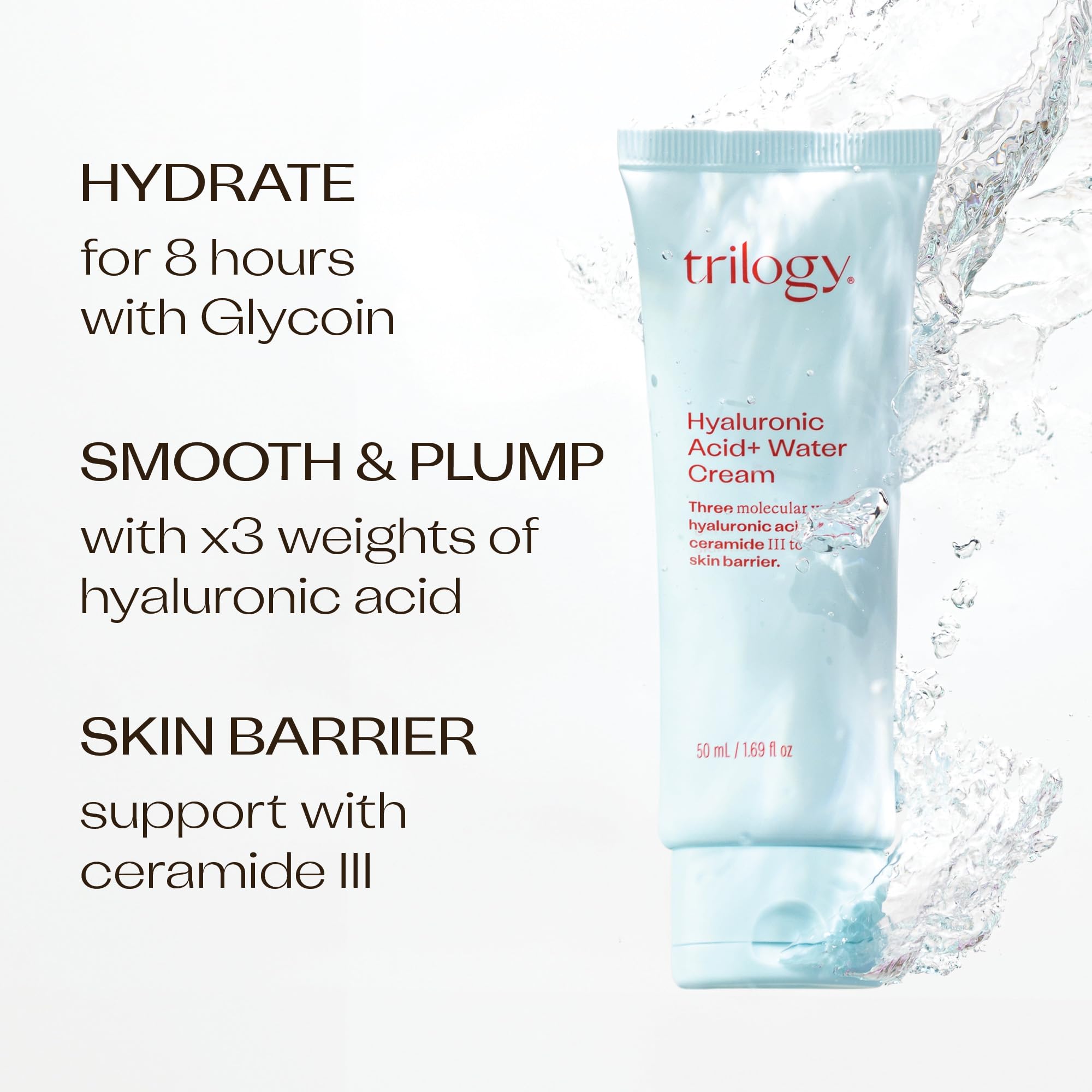 Foto 4 pulgar | Crema Hidratante Trilogy Con Ácido Hialurónico+agua, 50 Ml - Venta Internacional.