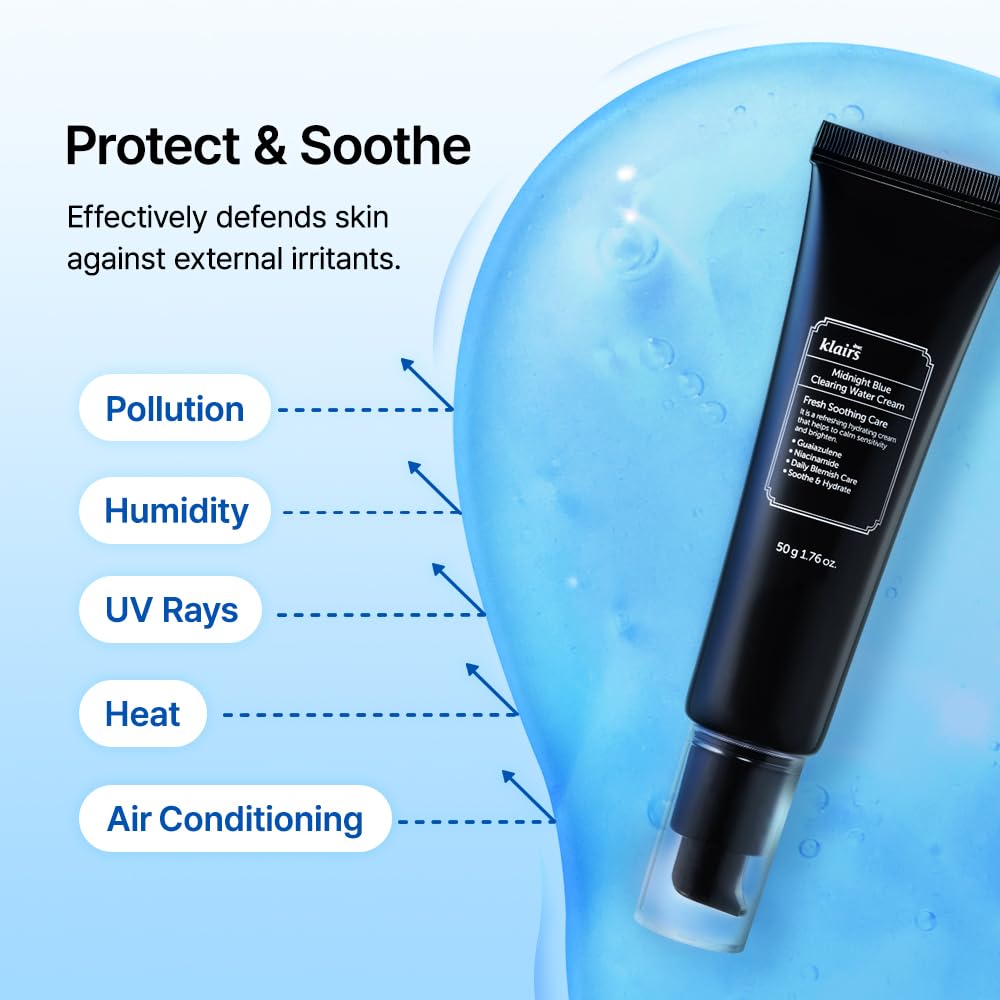 Foto 7 pulgar | Crema En Gel De Agua Dearklairs Midnight Blue Clearing, 50 Ml, Oleosa - Venta Internacional.