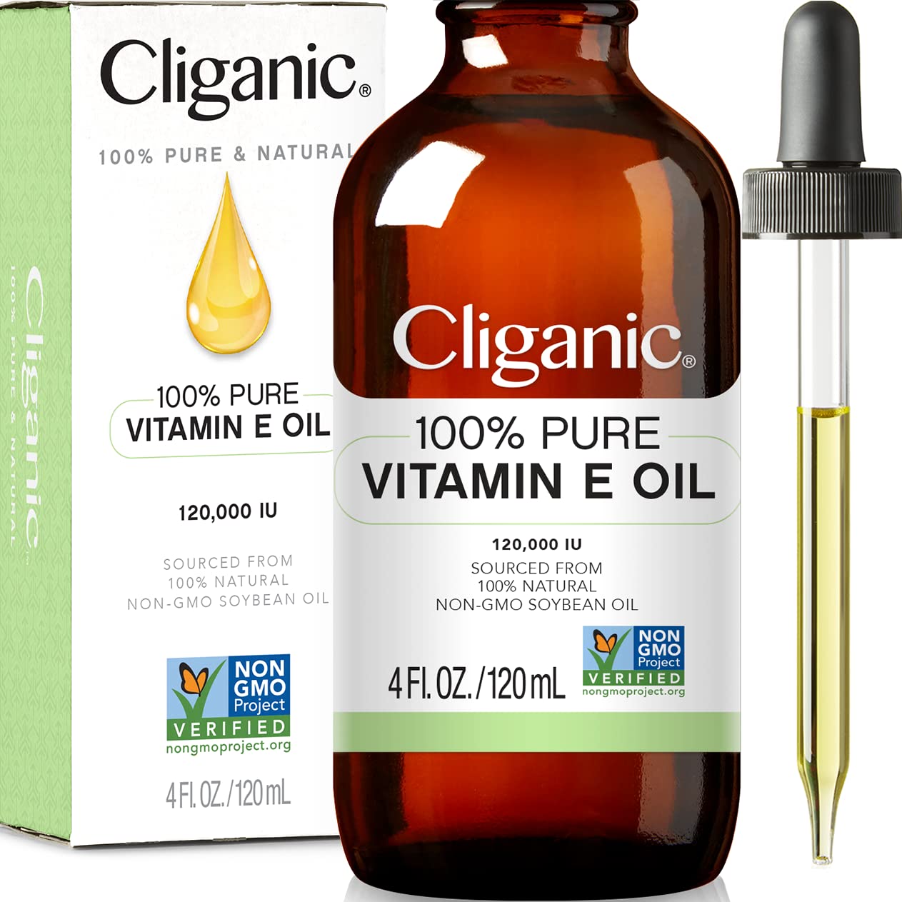 Aceite De Vitamina E Cliganic 120,000 Ui Para Piel, Cabello Y Rostro, 120 Ml - Venta Internacional.