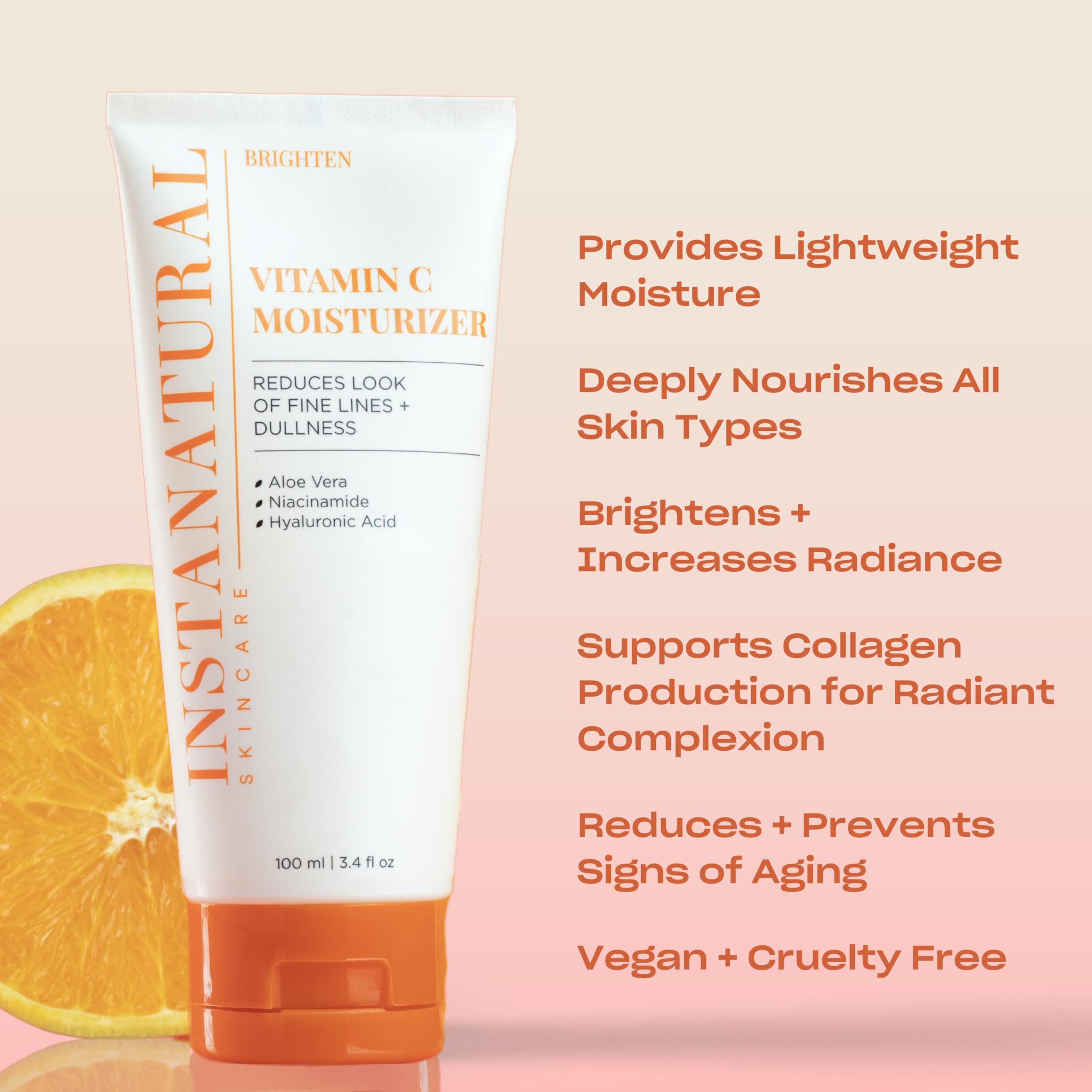 Foto 3 pulgar | Crema Facial Hidratante Instanatural Vitamina C Con Ácido Hialurónico - Venta Internacional.