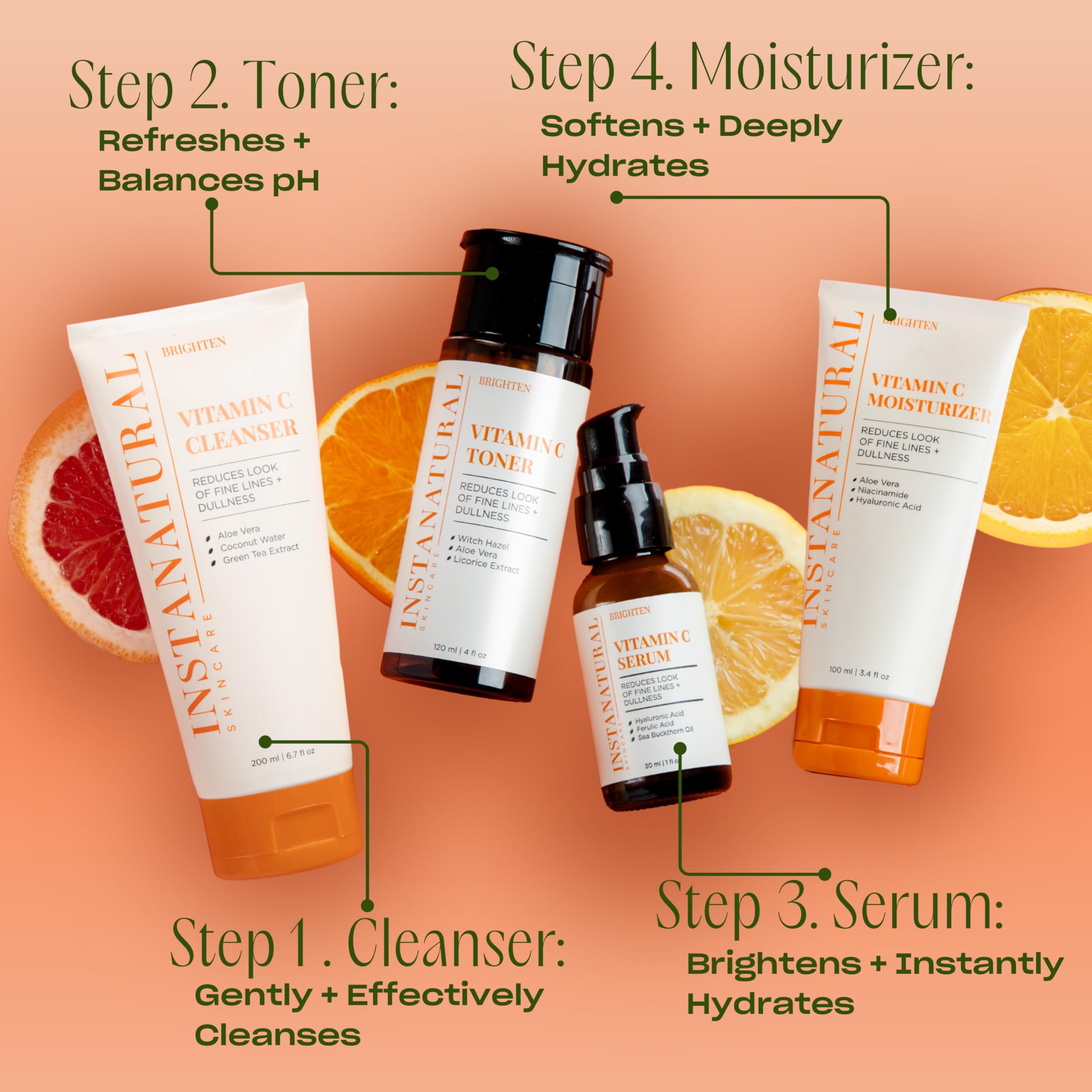 Foto 7 pulgar | Crema Facial Hidratante Instanatural Vitamina C Con Ácido Hialurónico - Venta Internacional.