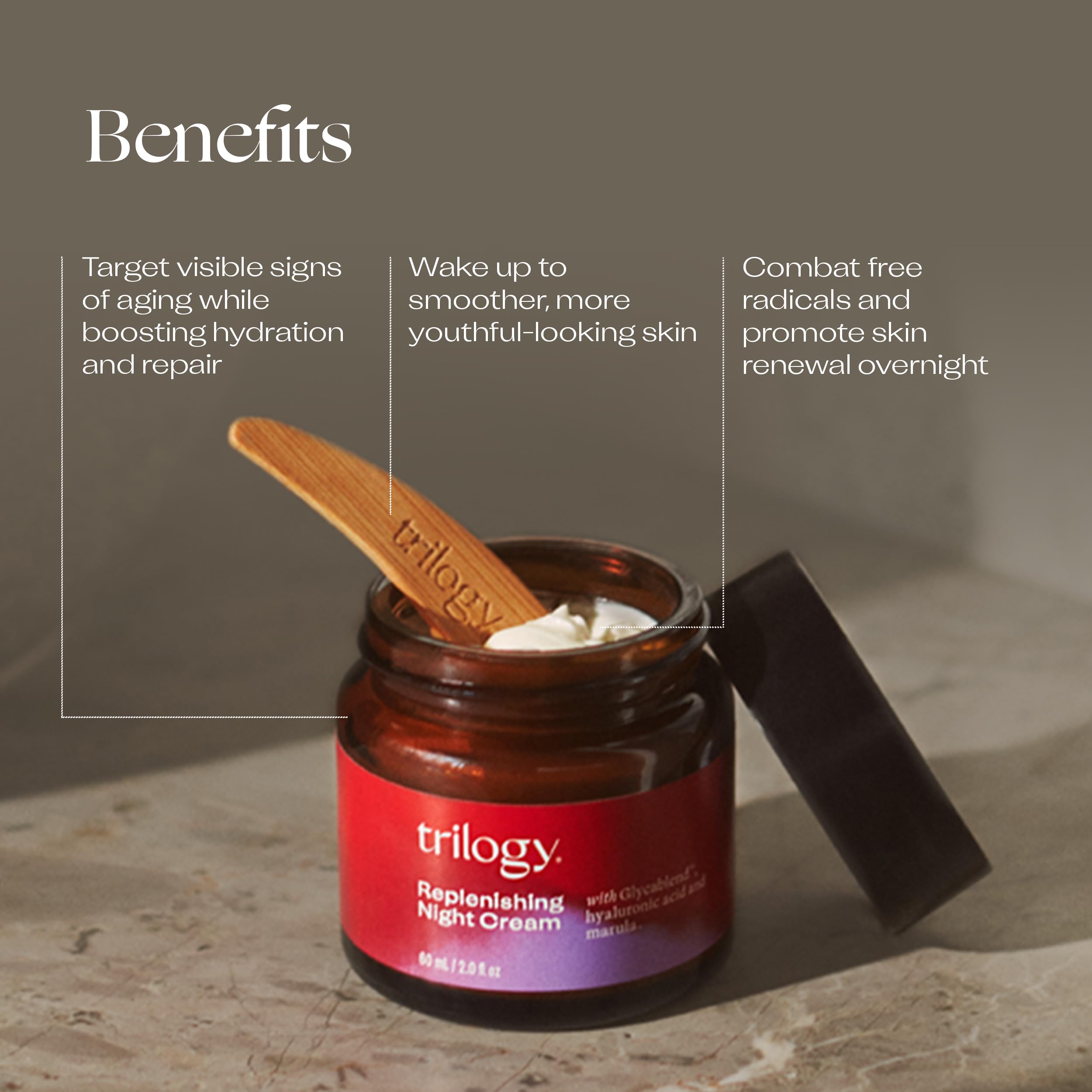 Foto 4 pulgar | Crema De Noche Trilogy Replenishing Con Glicablend Y Coq10 60 Ml - Venta Internacional.