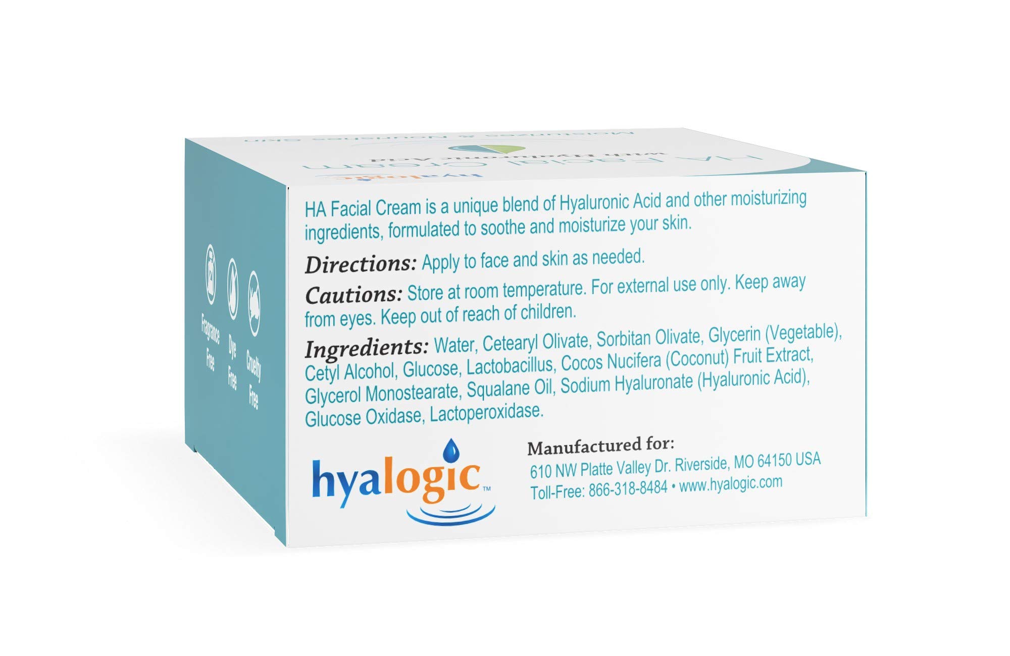 Foto 3 pulgar | Crema Facial Hyalogic Ha Con Ácido Hialurónico 60 Ml - Venta Internacional.