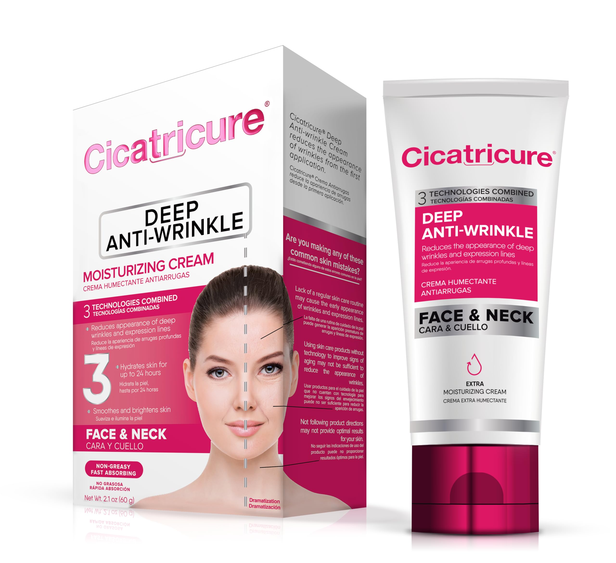 Crema Antiarrugas Cicatricure Para Rostro Y Cuello, 60 Ml, Con Retinol - Venta Internacional.
