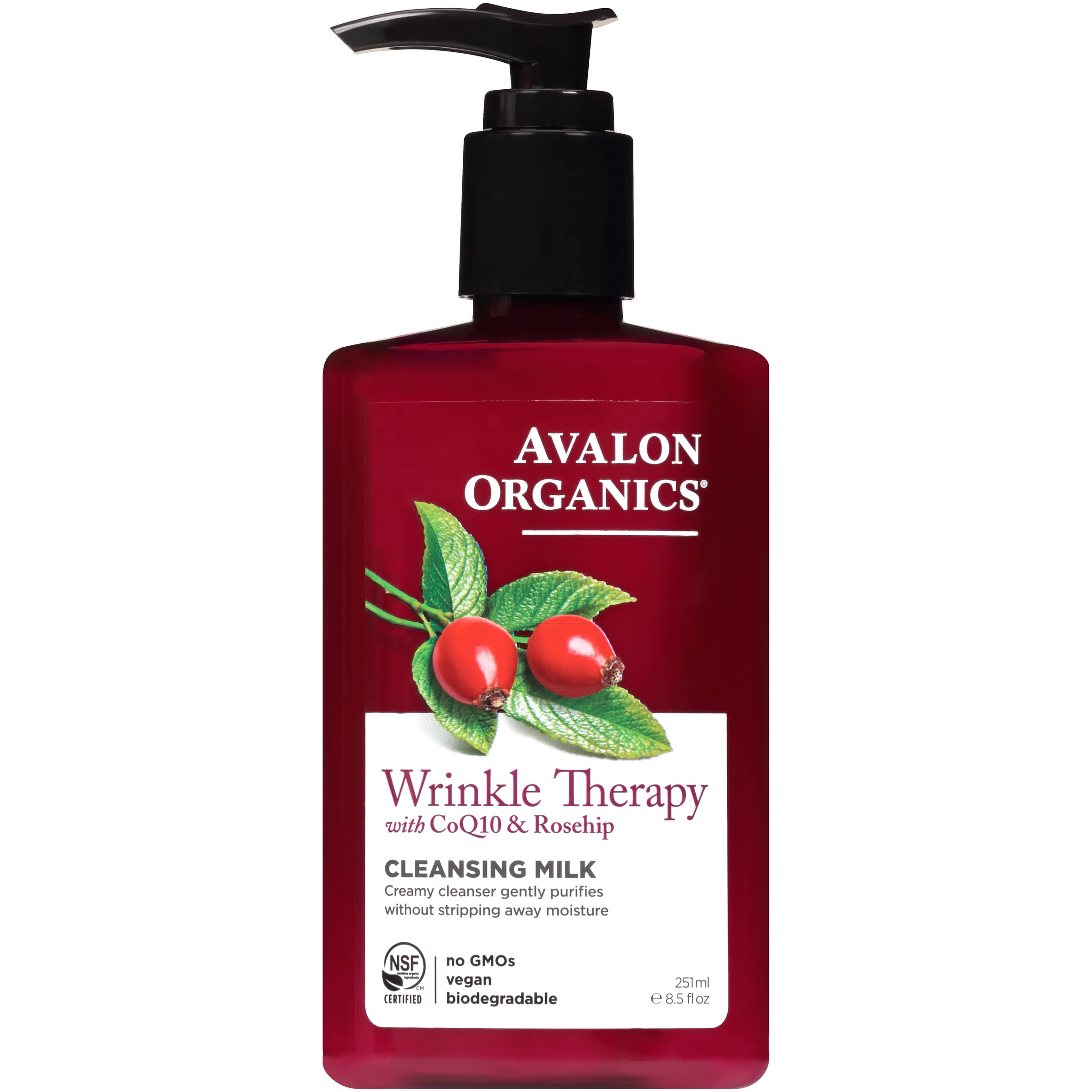 Leche Limpiadora Avalon Organics Wrinkle Therapy 250 Ml - Venta Internacional.