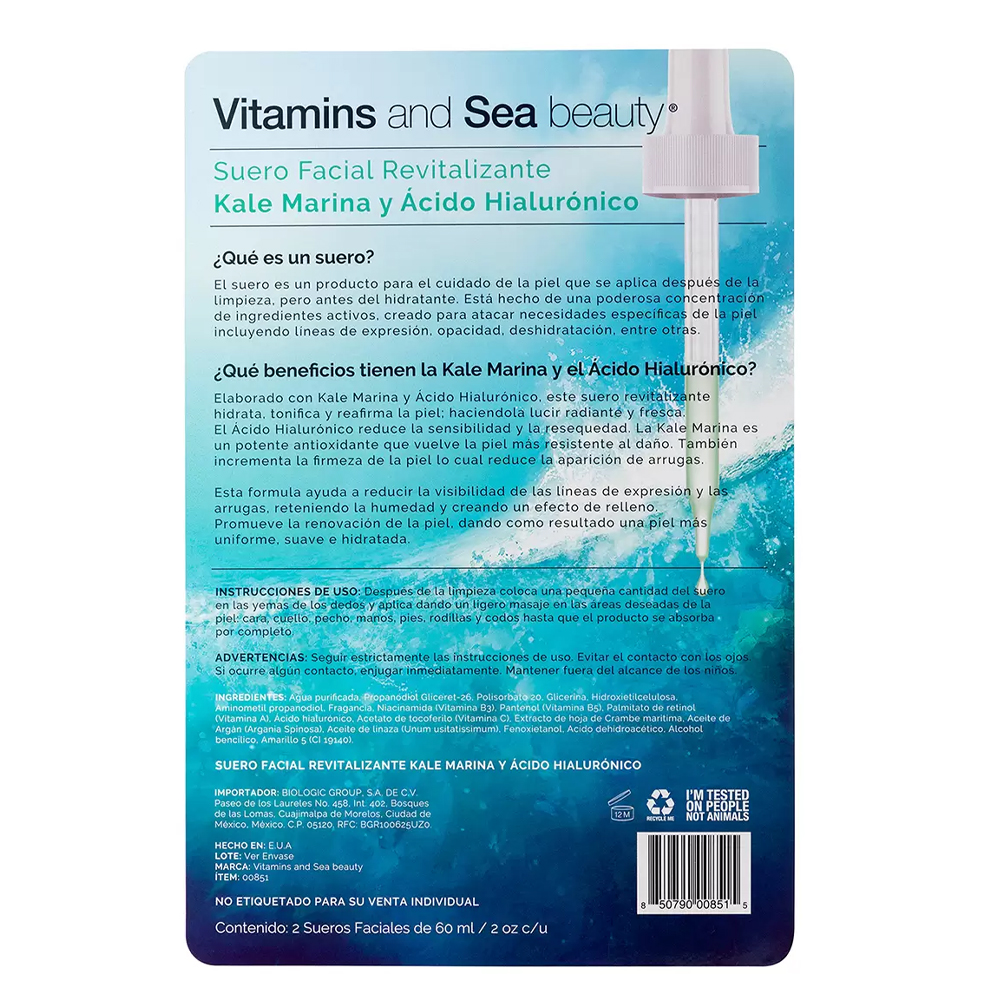 Foto 5 pulgar | Suero Facial Rejuvenecedor Vitamins And Sea Beauty 2pz