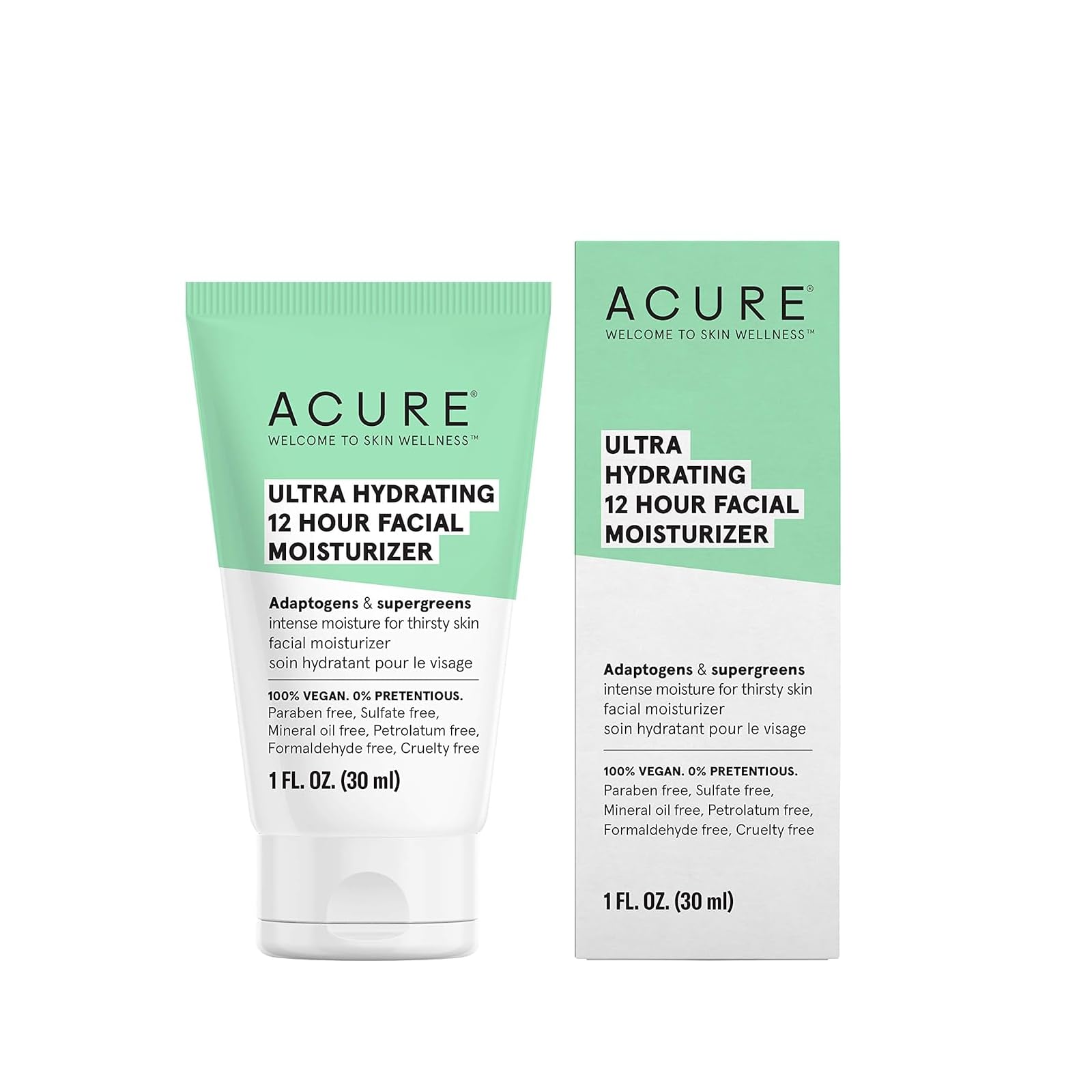 Crema Hidratante Facial Acure Ultra Hydrating 30 Ml Para Piel Seca - Venta Internacional.