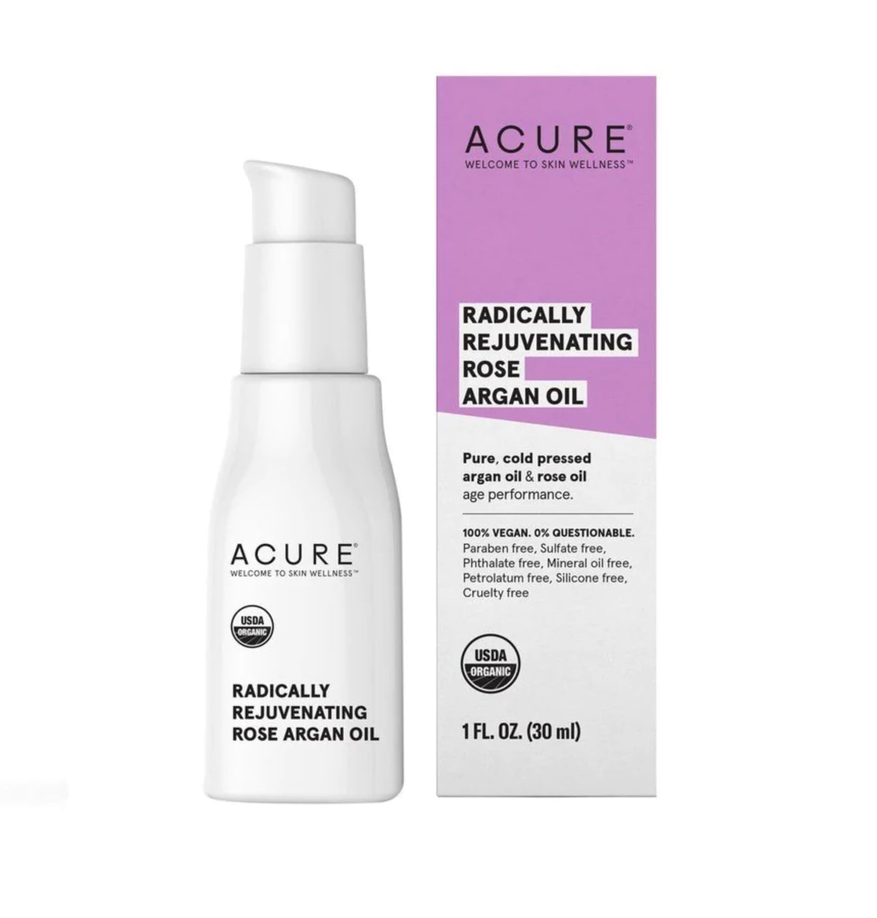Sérum De Aceite De Argán Rosa Rejuvenecedor Radical Acure 30 Ml - Venta Internacional.