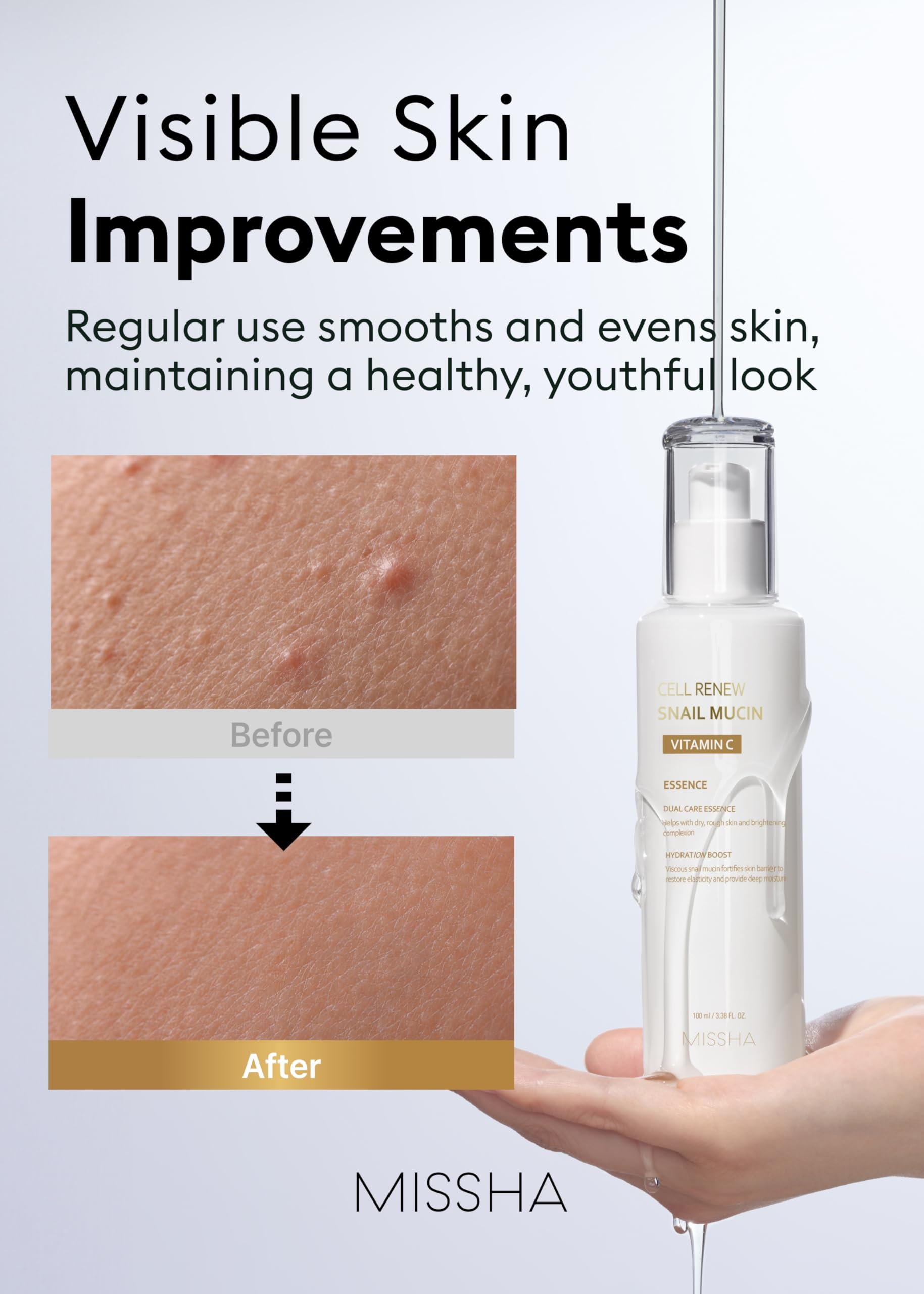 Foto 4 pulgar | Sérum Missha Cell Renew Snail Mucin Vitamina C, 100 Ml - Venta Internacional.