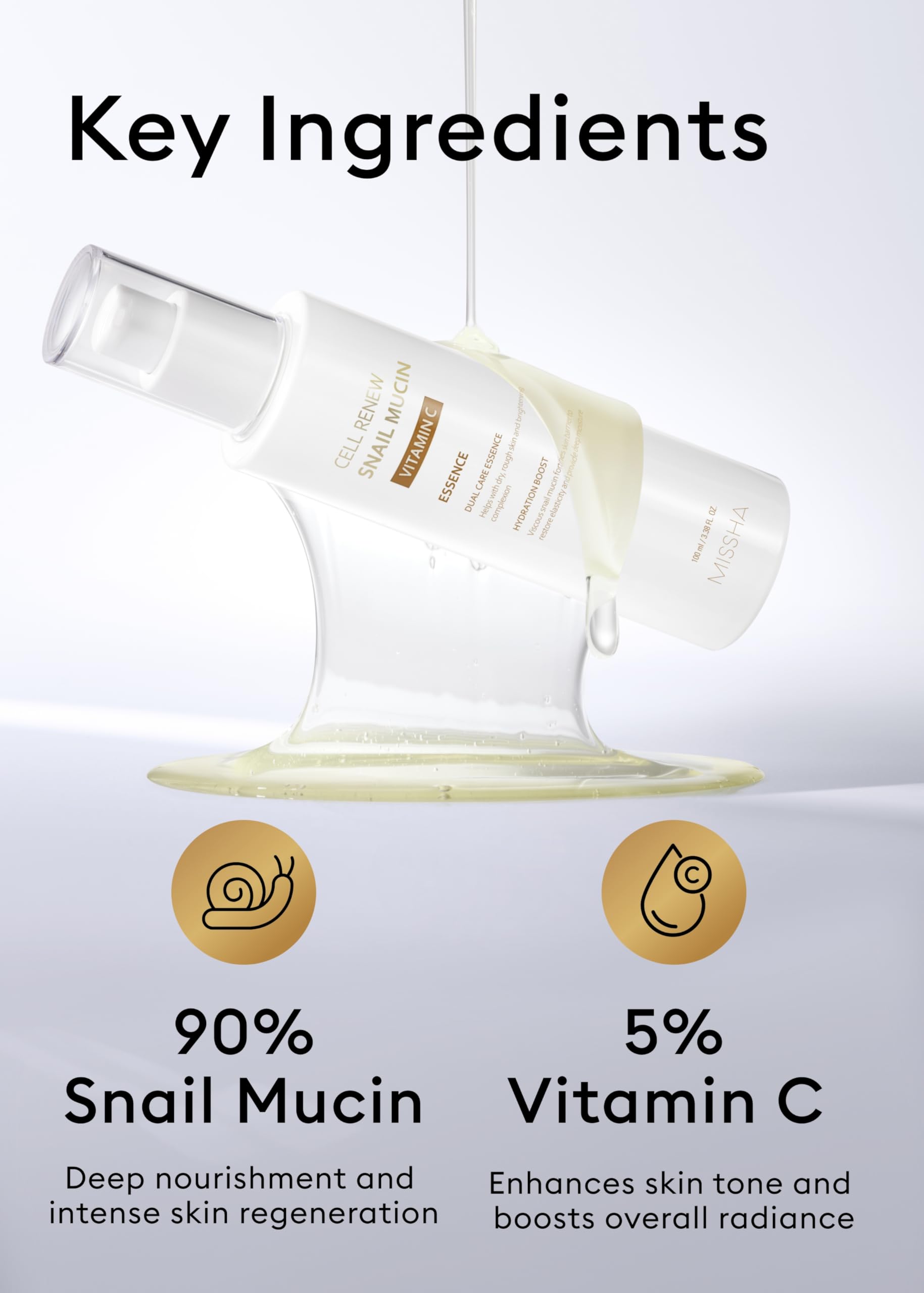 Foto 6 pulgar | Sérum Missha Cell Renew Snail Mucin Vitamina C, 100 Ml - Venta Internacional.
