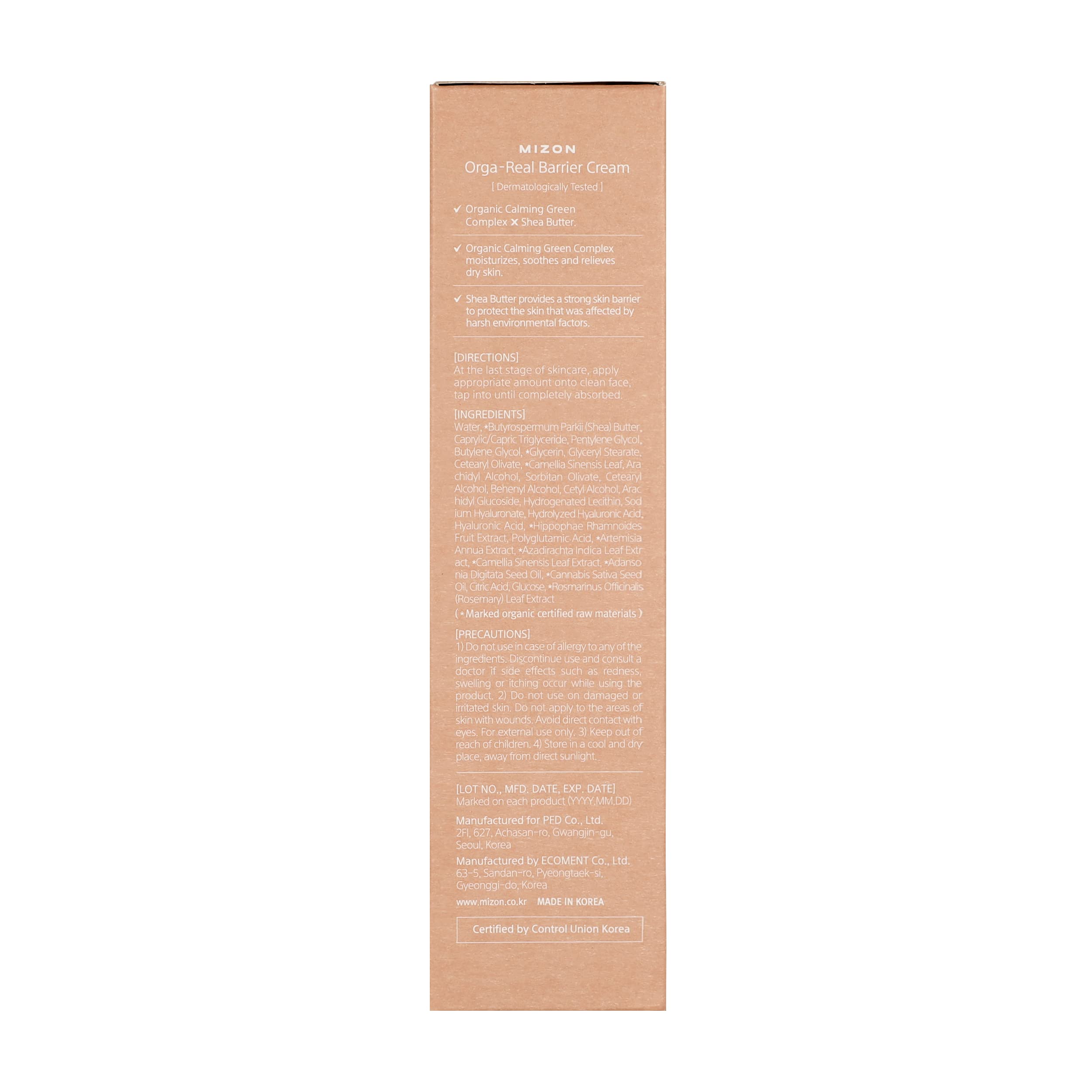 Foto 4 pulgar | Crema Mizon Orga-real Barrier, Vegana Y Orgánica, 100 Ml - Venta Internacional.