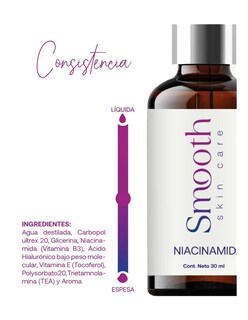 Foto 4 | Serum Facial Niacinamida Smooth Skincare + A. Hialurónico + Gratis Termo Güish De Regalo