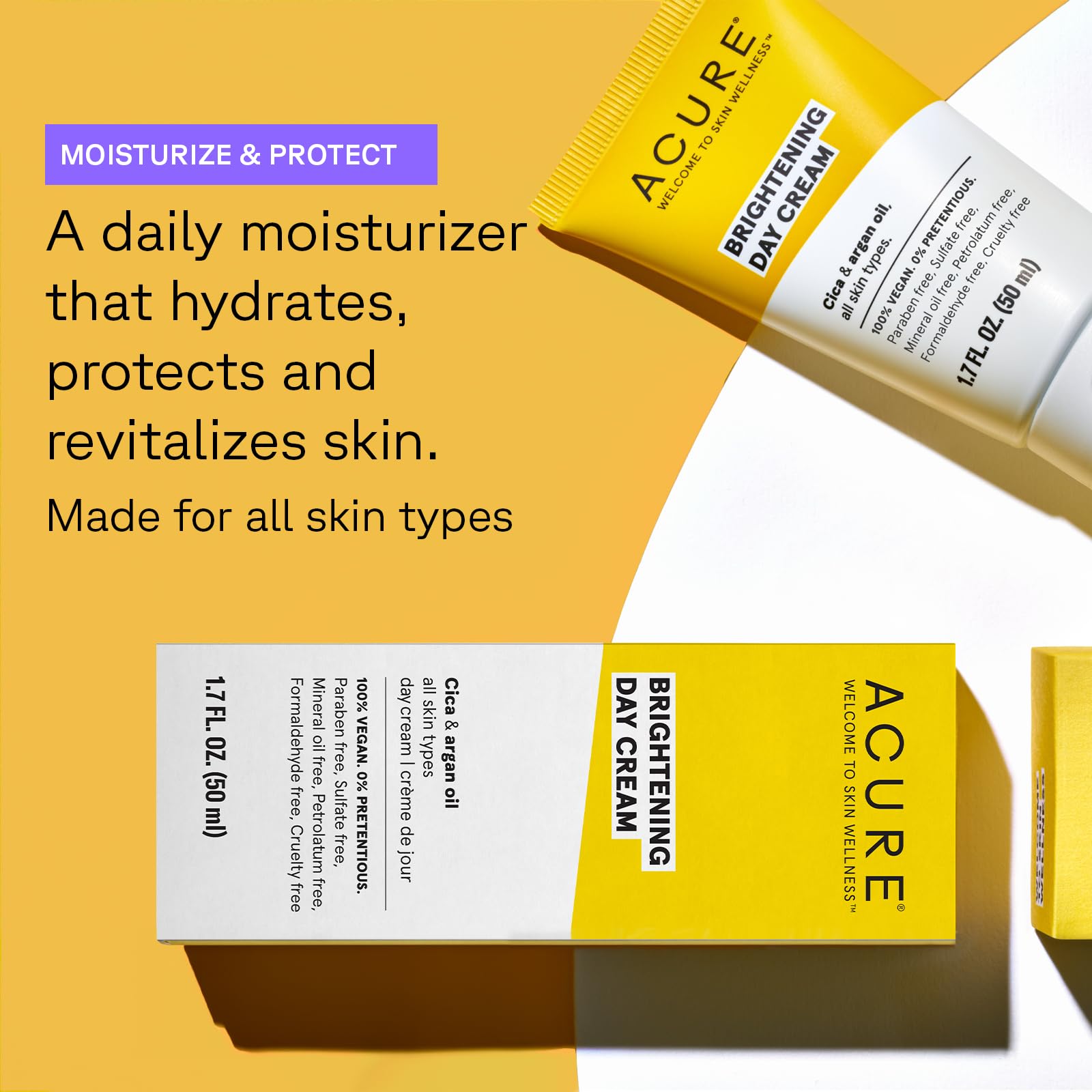 Foto 3 pulgar | Crema De Día Acure Brightening Radiant Skin Con Cica Y Argán, 50 Ml - Venta Internacional.