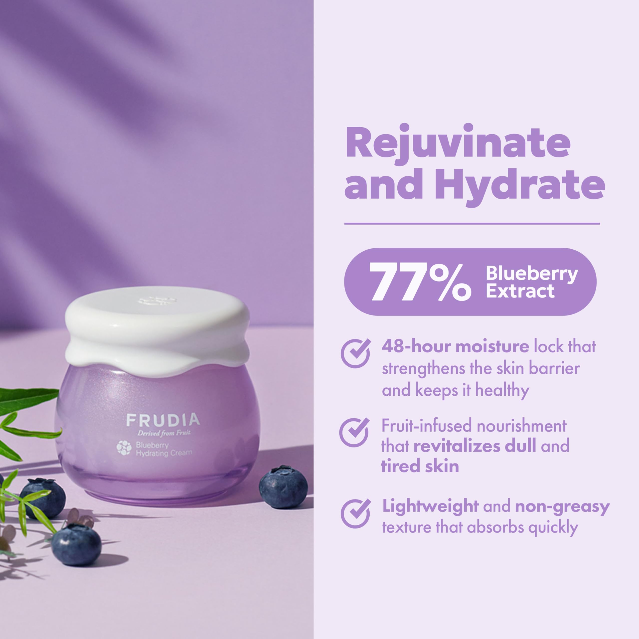 Foto 3 pulgar | Crema Facial Frudia Blueberry Hydrating 57 Ml Vegan Korean - Venta Internacional.