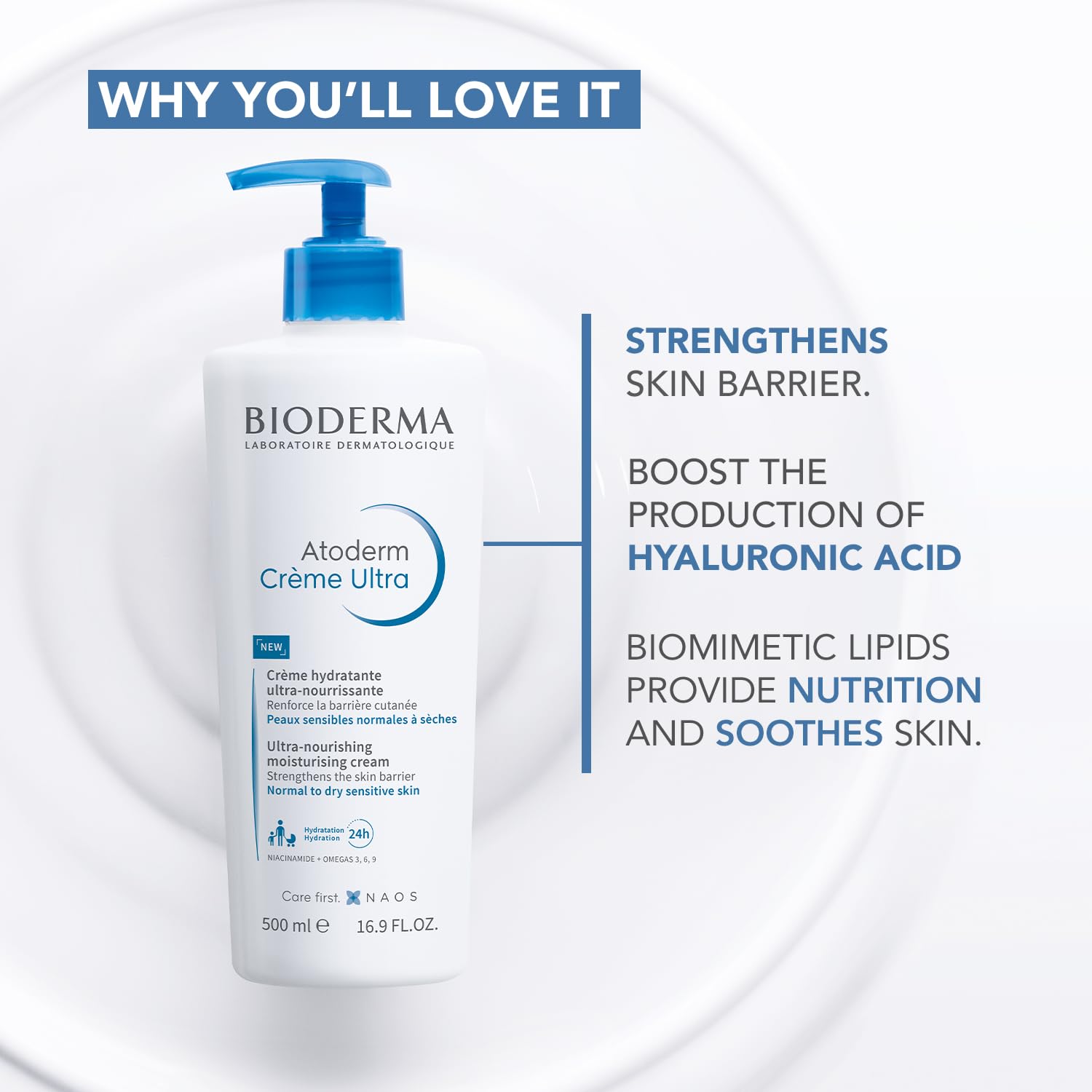 Foto 4 pulgar | Crema Bioderma Atoderm Ultra 500ml Hidratante Nutritiva - Venta Internacional.