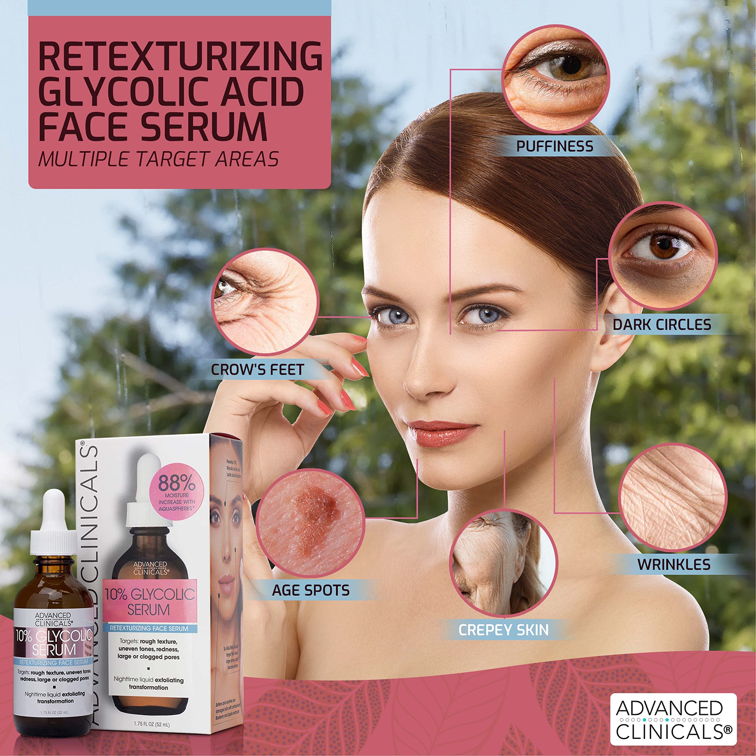Foto 4 pulgar | Serum Advanced Clinicals 10% De Ácido Glicólico, 50 Ml, Para Rostro - Venta Internacional.