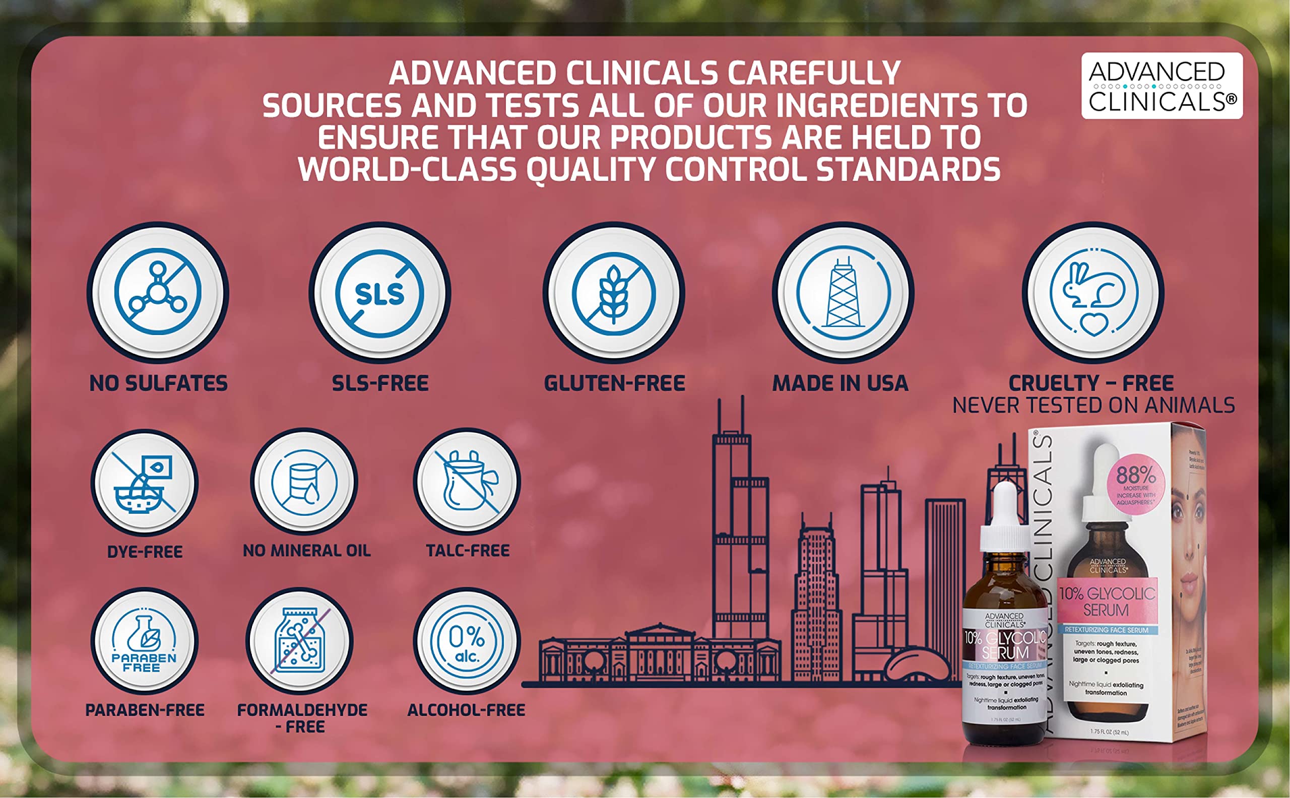 Foto 7 pulgar | Serum Advanced Clinicals 10% De Ácido Glicólico, 50 Ml, Para Rostro - Venta Internacional.