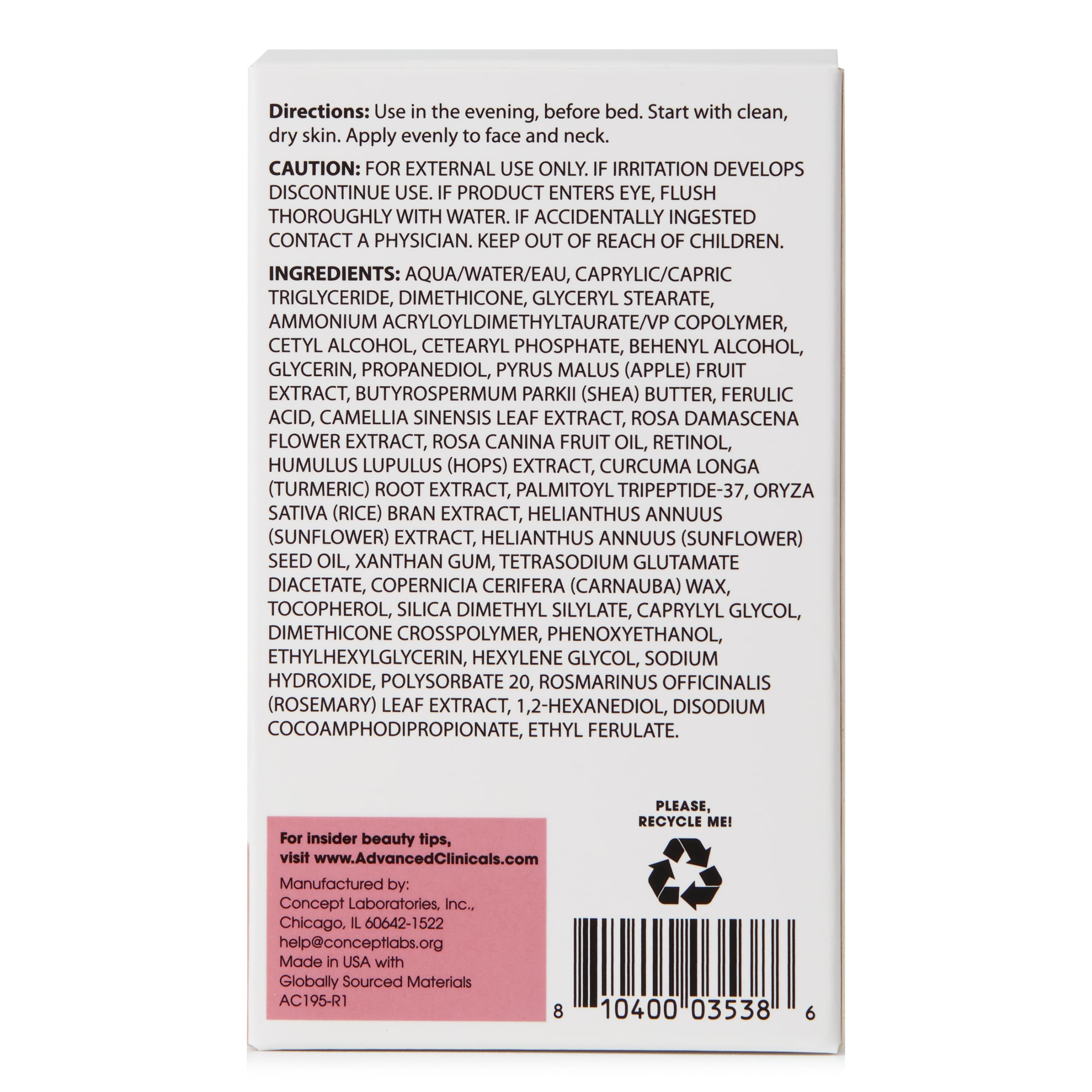 Foto 6 | Crema Facial Hidratante Advanced Clinicals Con Retinol Encapsulado - Venta Internacional.