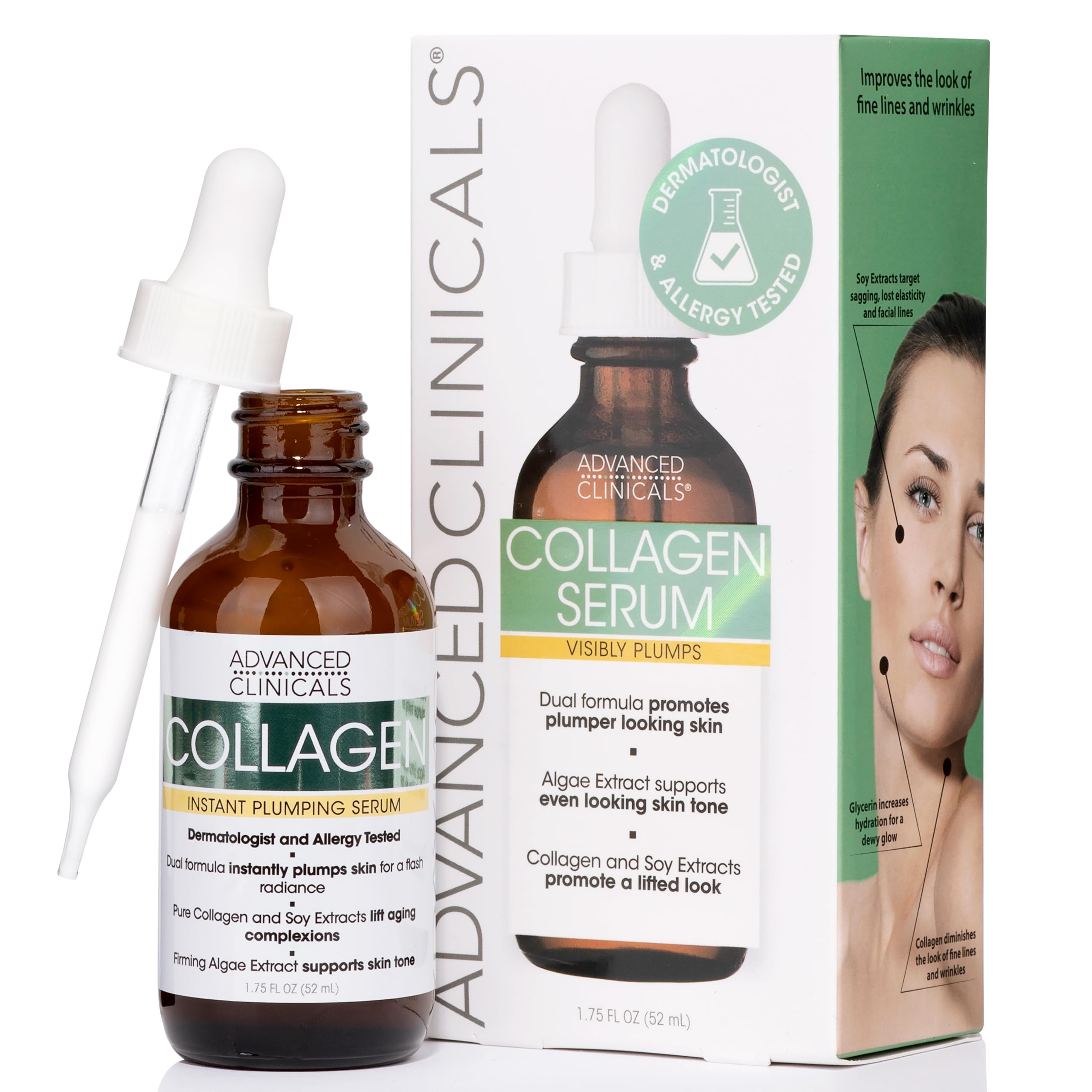 Foto 2 pulgar | Sérum Facial Advanced Clinicals Colágeno 50 Ml Que Rellena E Hidrata - Venta Internacional.