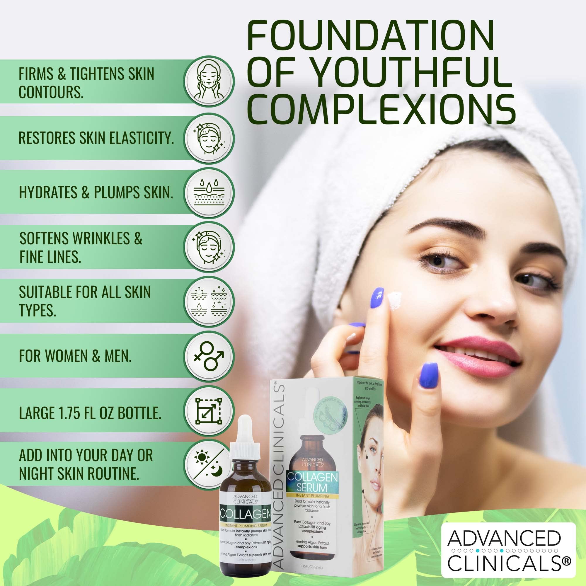 Foto 8 pulgar | Sérum Facial Advanced Clinicals Colágeno 50 Ml Que Rellena E Hidrata - Venta Internacional.