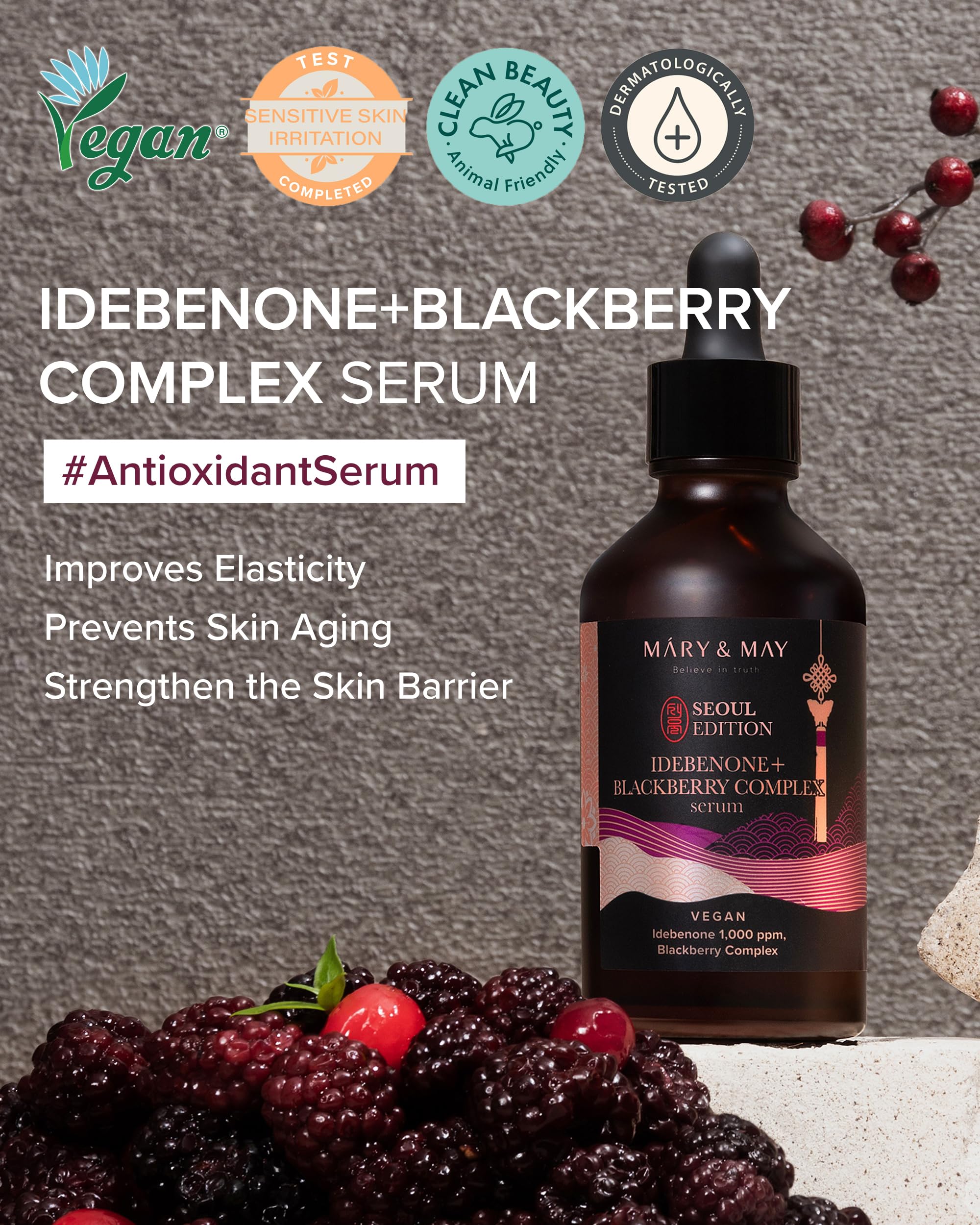 Foto 3 pulgar | Sérum Mary&may Seoul Edition Idebenone Blackberry Complex 80 Ml - Venta Internacional.