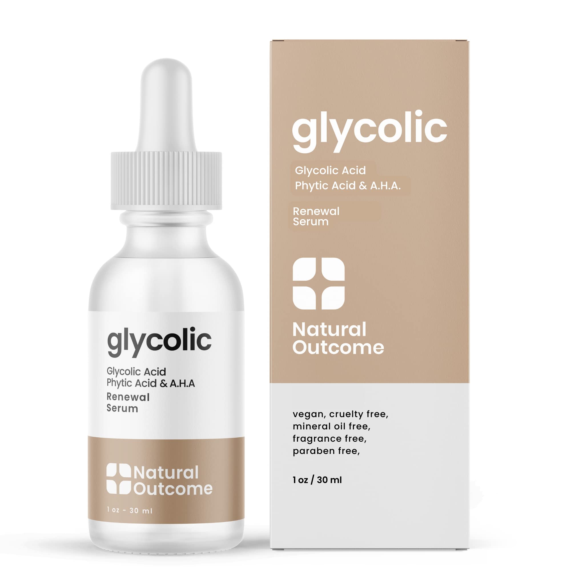 Foto 2 pulgar | Serum Natural Outcome Ácido Glicólico/aha, 12% De Renovación, 30 Ml - Venta Internacional.