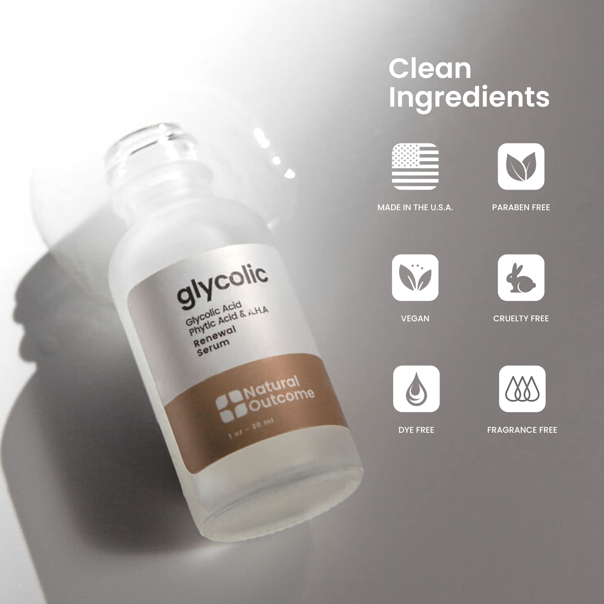 Foto 4 pulgar | Serum Natural Outcome Ácido Glicólico/aha, 12% De Renovación, 30 Ml - Venta Internacional.