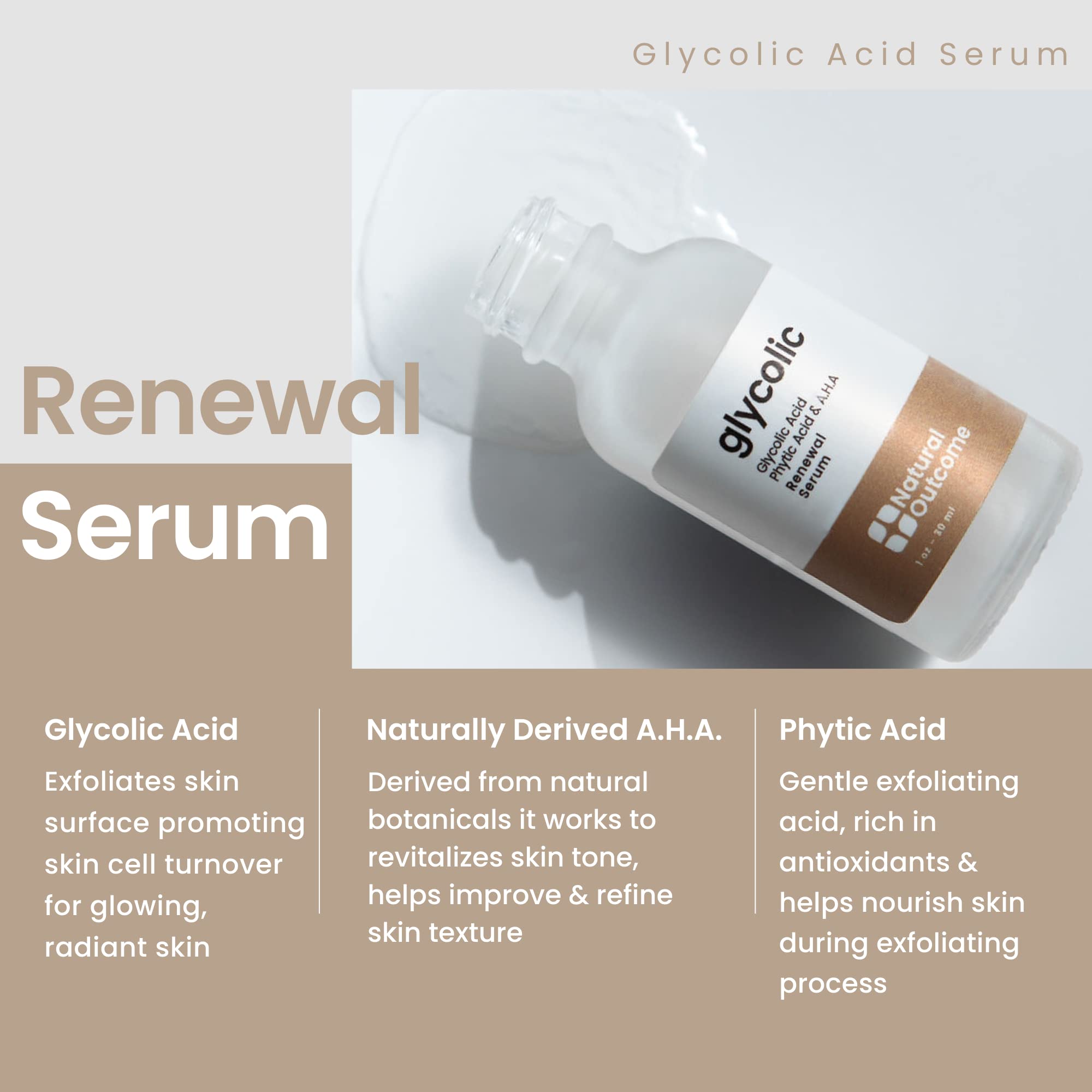 Foto 6 | Serum Natural Outcome Ácido Glicólico/aha, 12% De Renovación, 30 Ml - Venta Internacional.