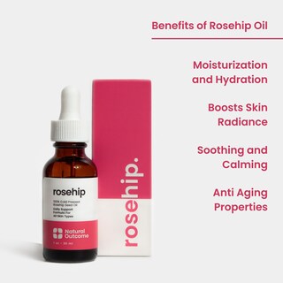 Foto 2 | Aceite Facial Natural Outcome, Rosa Mosqueta, 100% Puro, Prensado En Frío, 30 Ml - Venta Internacional.