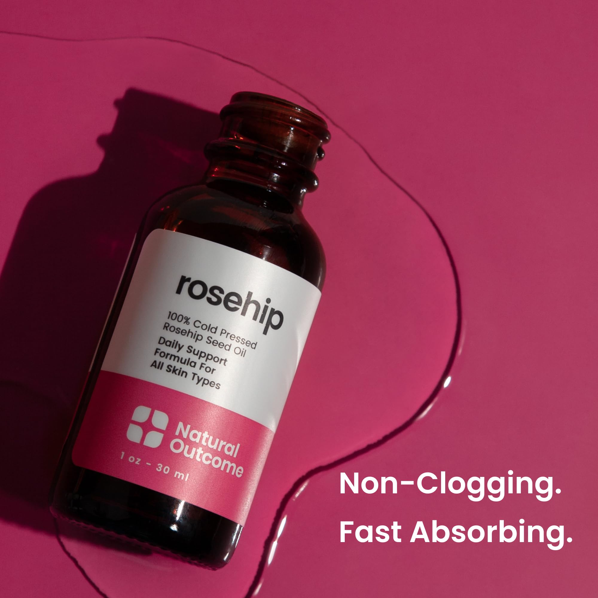 Foto 5 | Aceite Facial Natural Outcome, Rosa Mosqueta, 100% Puro, Prensado En Frío, 30 Ml - Venta Internacional.