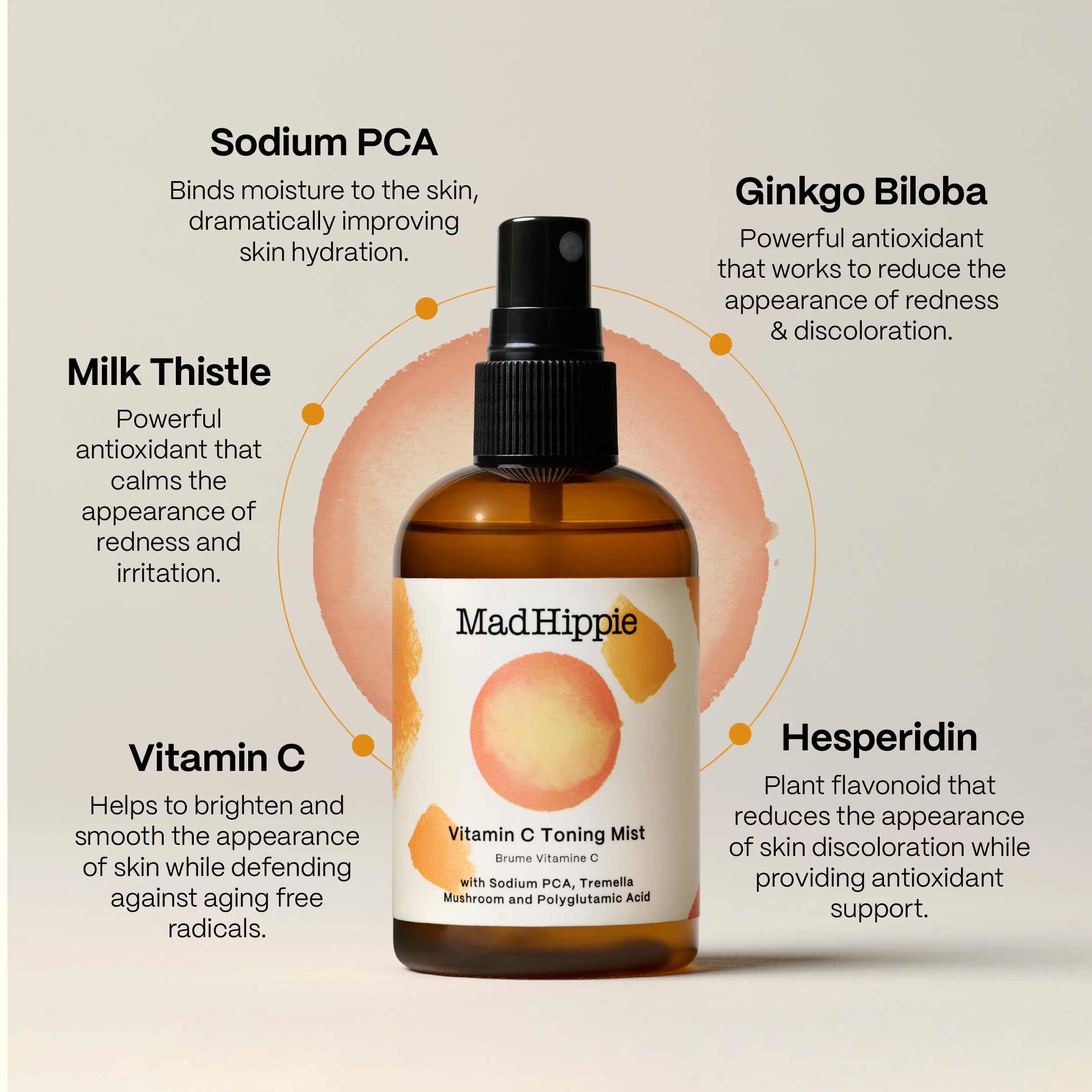 Foto 4 | Toning Mist Mad Hippie, Iluminador De Piel Con Vitamina C, 120 Ml - Venta Internacional.