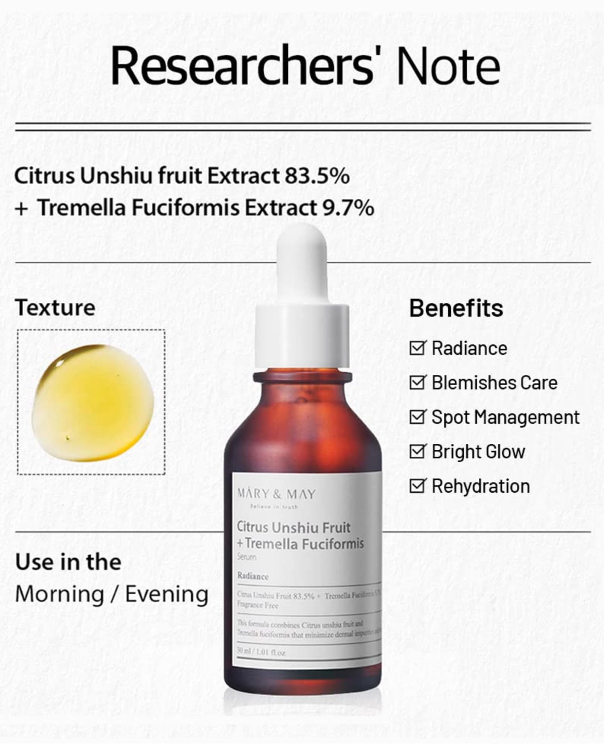 Foto 3 | Sérum Mary&may Citrus Unshiu Fruit + Tremella Fuciformis 30 Ml - Venta Internacional.