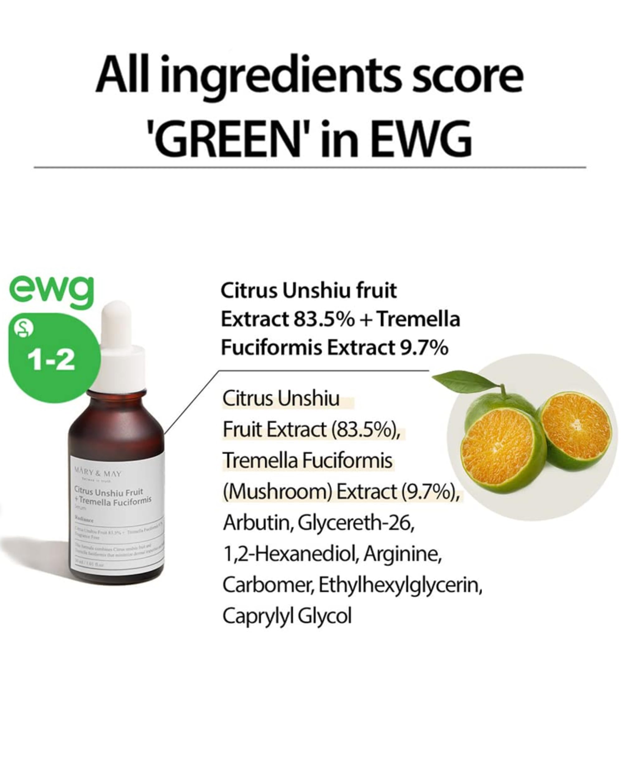 Foto 5 pulgar | Sérum Mary&may Citrus Unshiu Fruit + Tremella Fuciformis 30 Ml - Venta Internacional.
