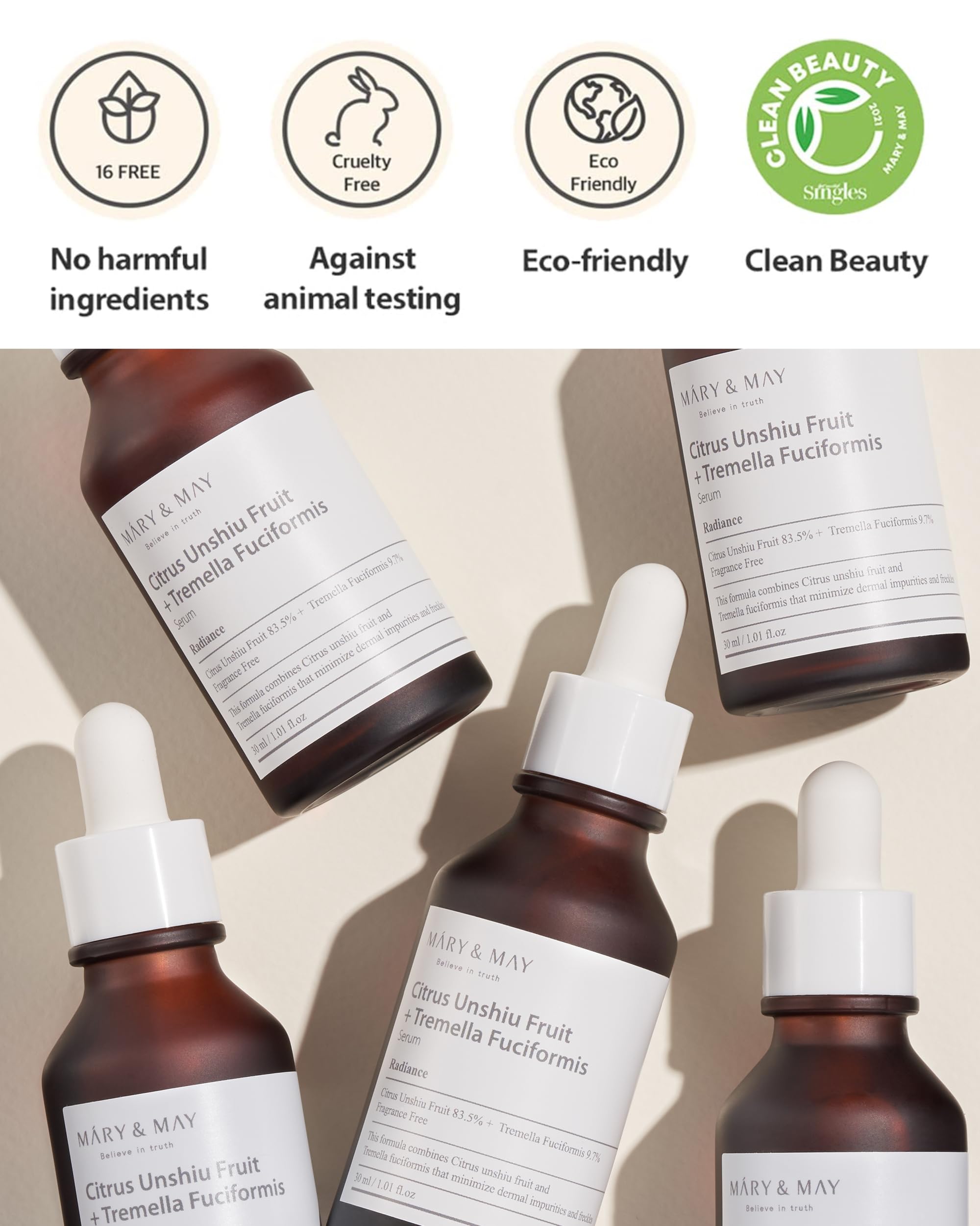 Foto 6 pulgar | Sérum Mary&may Citrus Unshiu Fruit + Tremella Fuciformis 30 Ml - Venta Internacional.