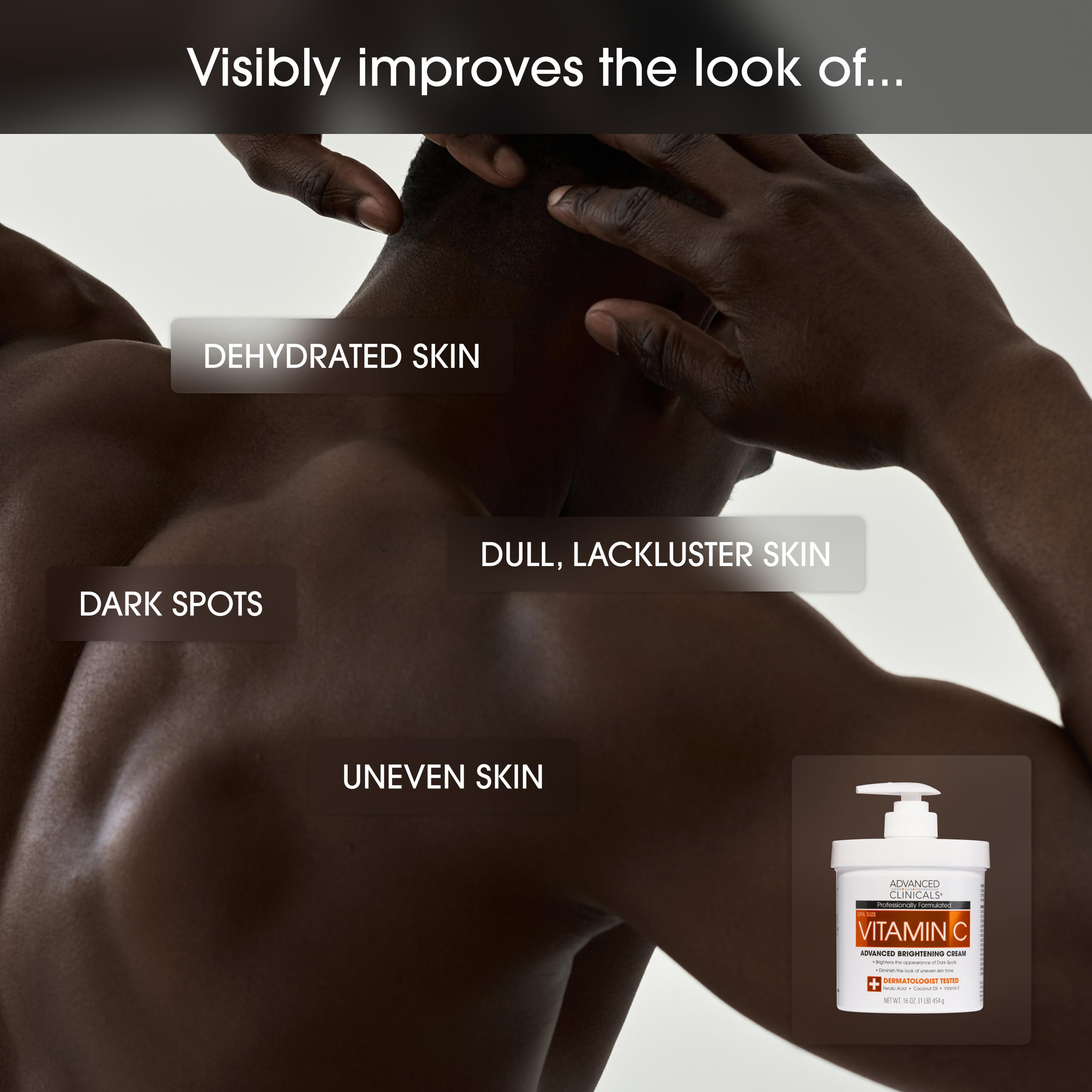 Foto 3 | Crema Hidratante Para Rostro Y Cuerpo Advanced Clinicals Vitamin C - Venta Internacional.