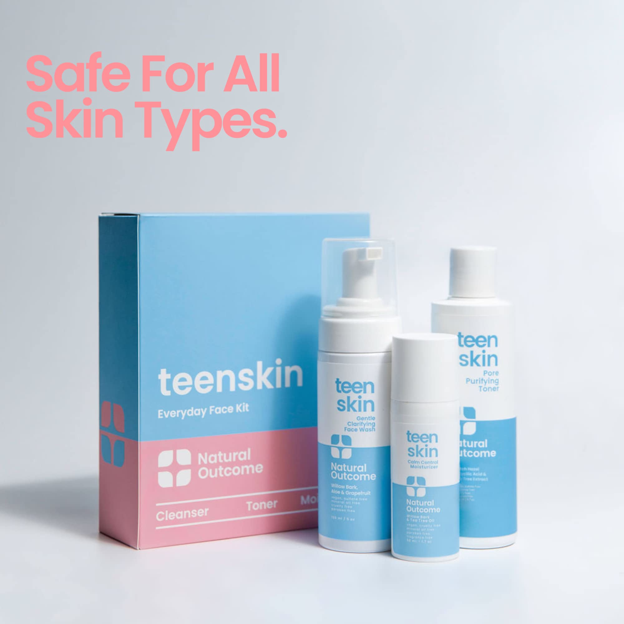 Foto 5 pulgar | Kit De Cuidado De La Piel Natural Outcome Teen Skin De 3 Pasos Con Limpiador Facial, Tónico E Hidratante - Venta