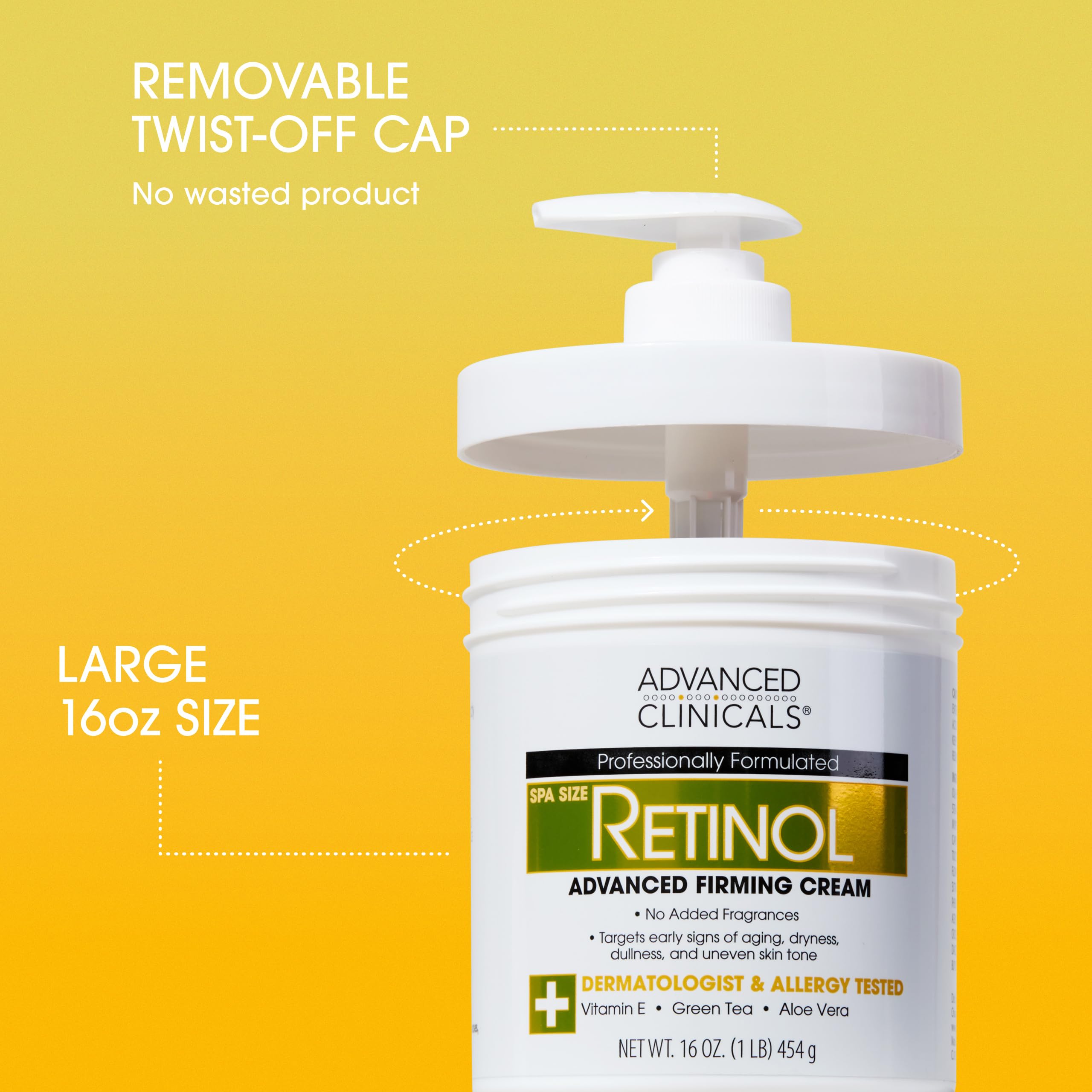 Foto 3 pulgar | Crema Corporal Y Facial Con Retinol De Advanced Clinicals Set - Venta Internacional.