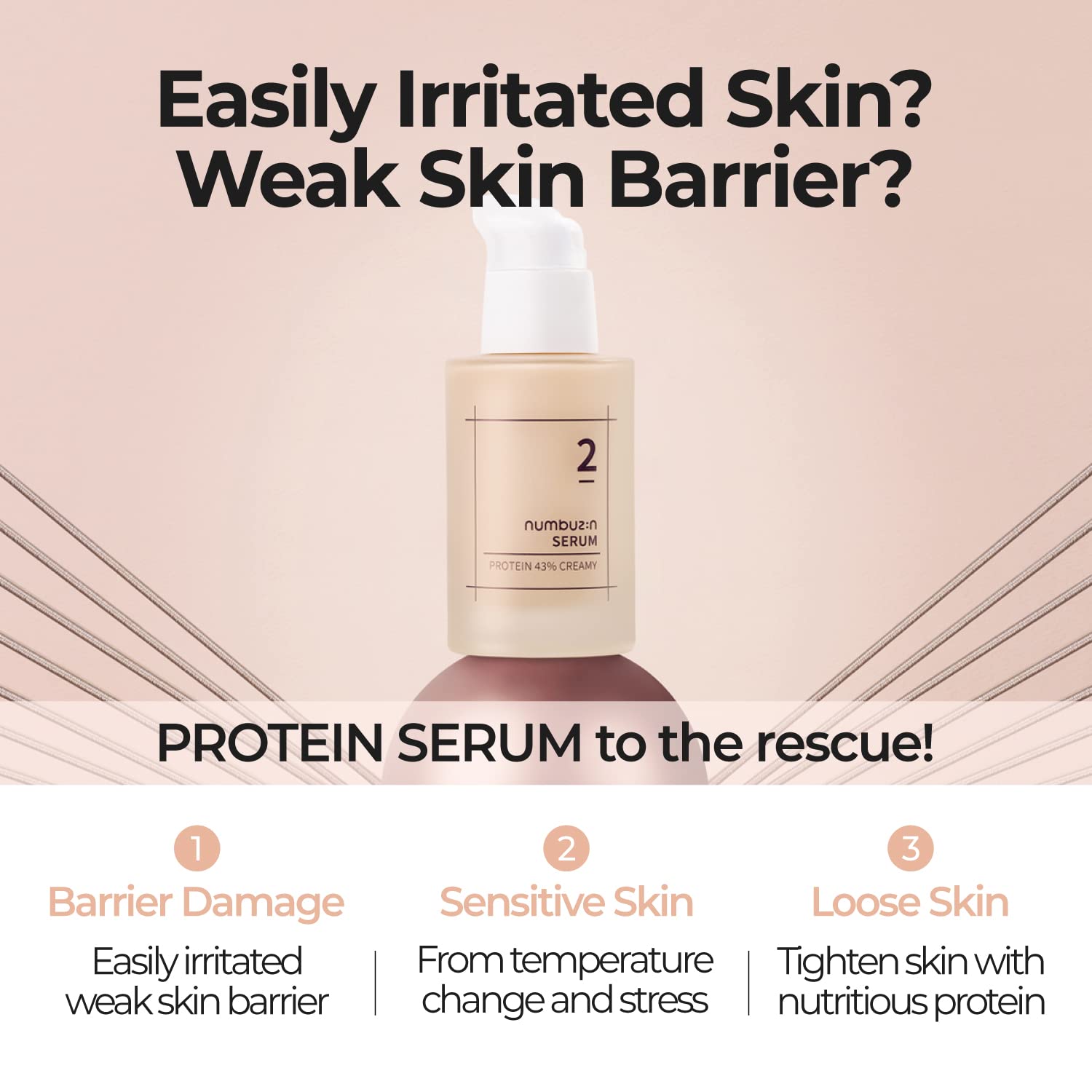 Foto 2 | Sérum Numbuzin No.2, Cremoso, 43% De Proteína, 50 Ml, Ceramida De Avena Y Pantenol - Venta Internacional.