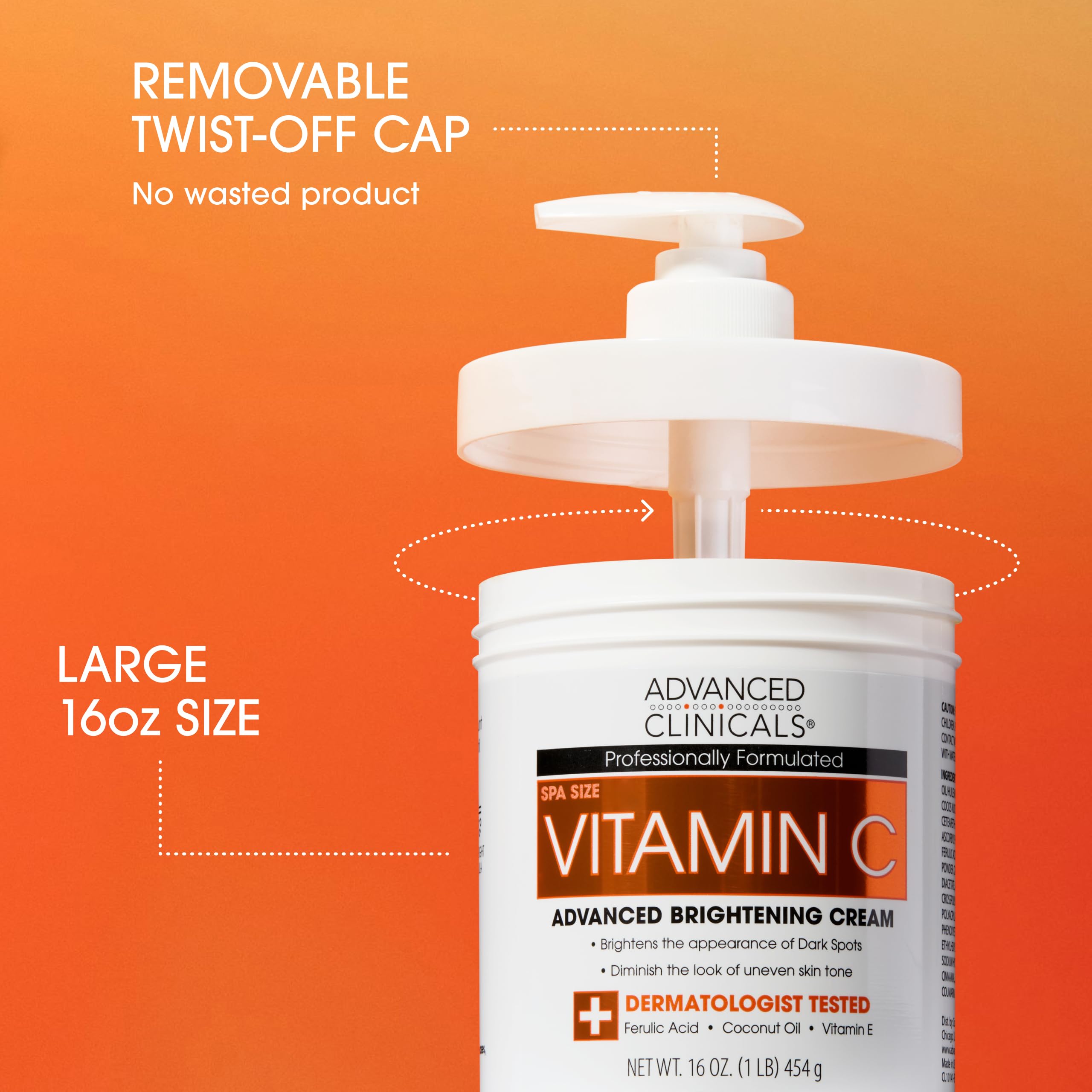 Foto 3 pulgar | Set Para El Cuidado De La Piel: Crema Corporal Y Loción Facial Con Vitamina C De Advanced Clinicals - Venta Internaci