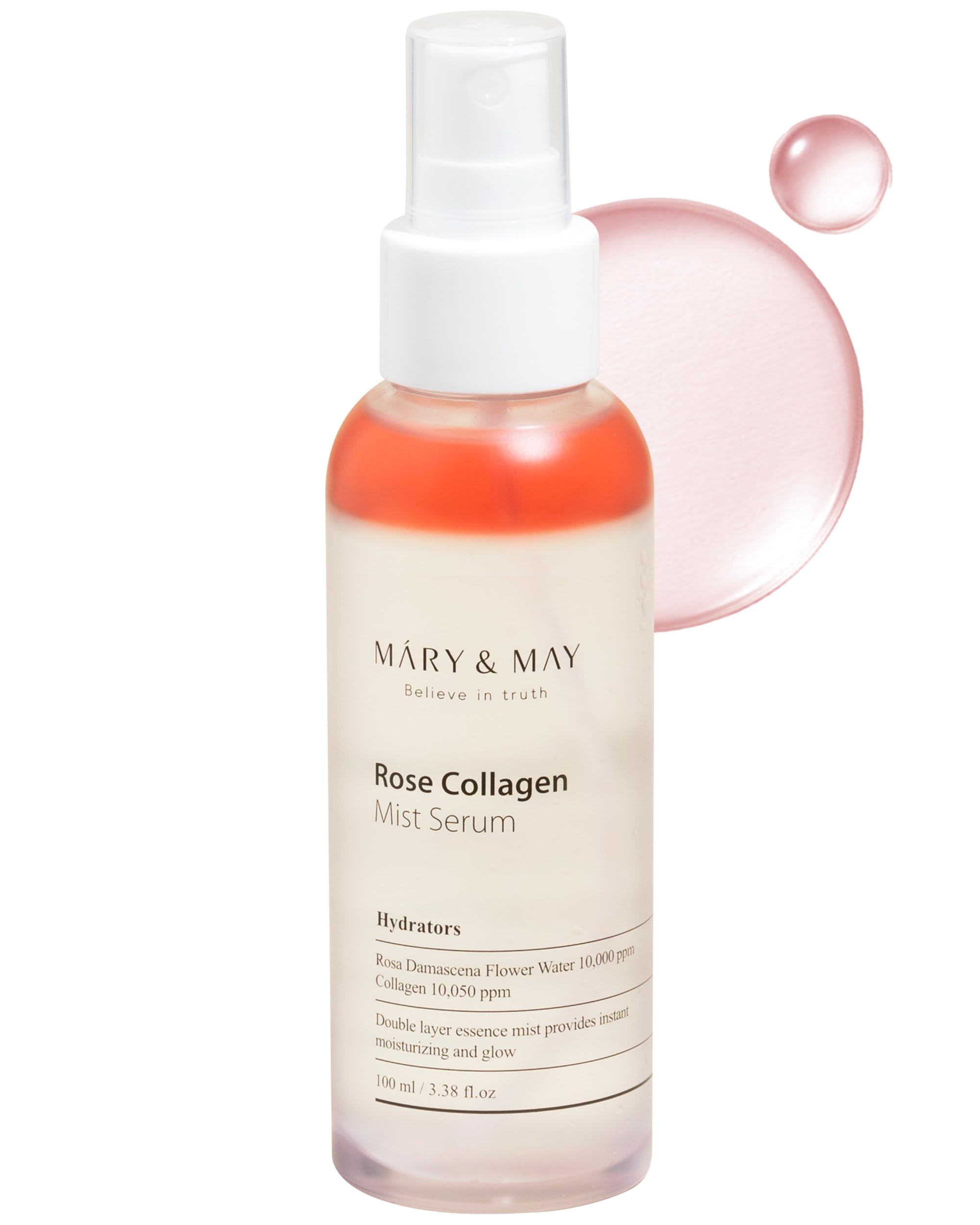 Foto 1 | Sérum Brumoso Mary&may Rose Colágeno Con Agua De Rosas De Damasco, 100 Ml - Venta Internacional.